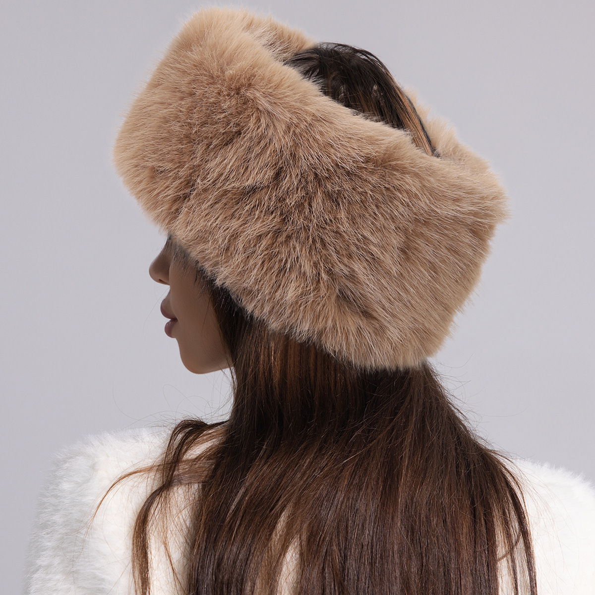 🔥❄Fashion Women's Winter Warm Plush Faux Furry Hat Headbands
