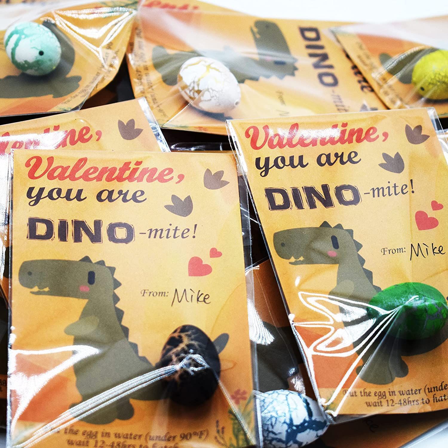 Hatching Dinosaur Egg Valentine Card for Kids