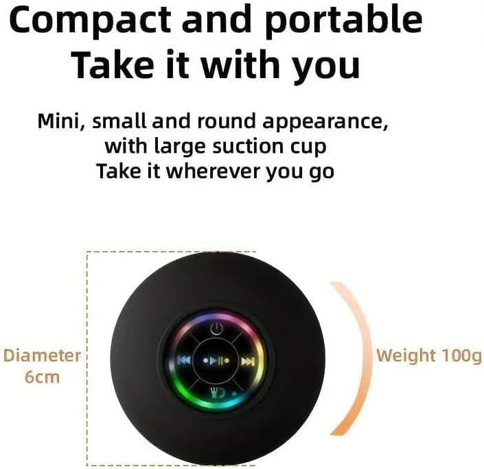 🔥Hot Sale- Mini Bluetooth Waterproof Speaker with LED light🔊