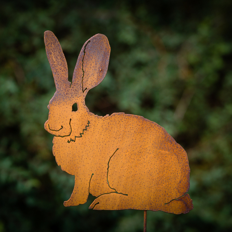 Metal Mama Bunny Garden Stake