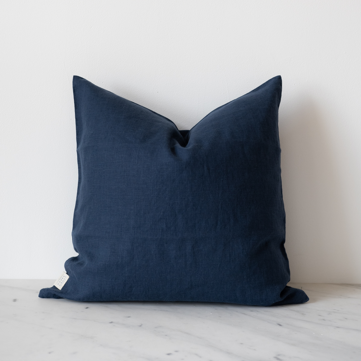 linen cushion cover – navy