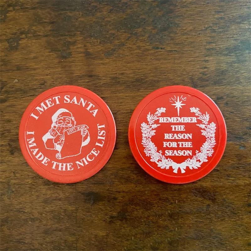 I Met Santa I Made the Nice List Believe Coins