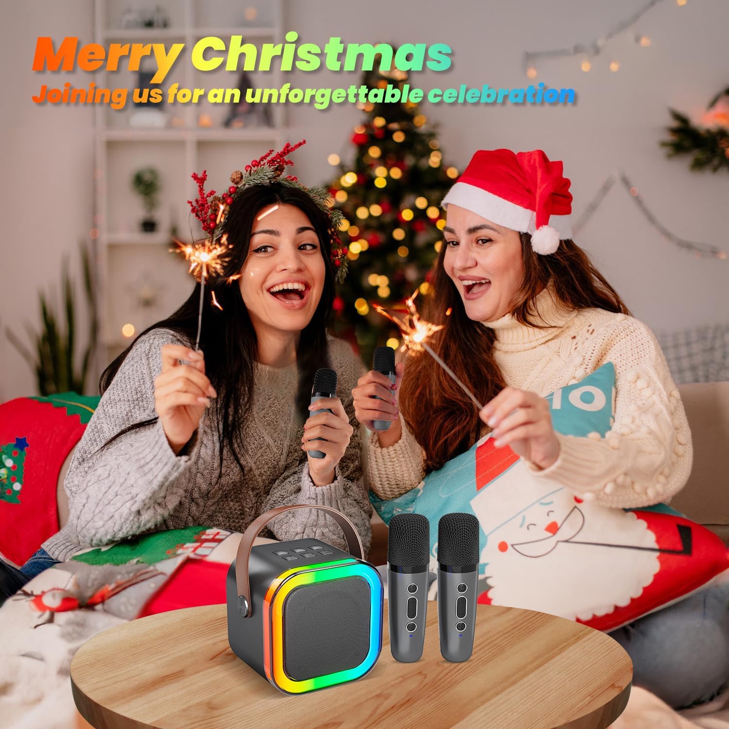 🎵Portable Bluetooth Mini Karaoke Wireless Microphone and Speaker🎤