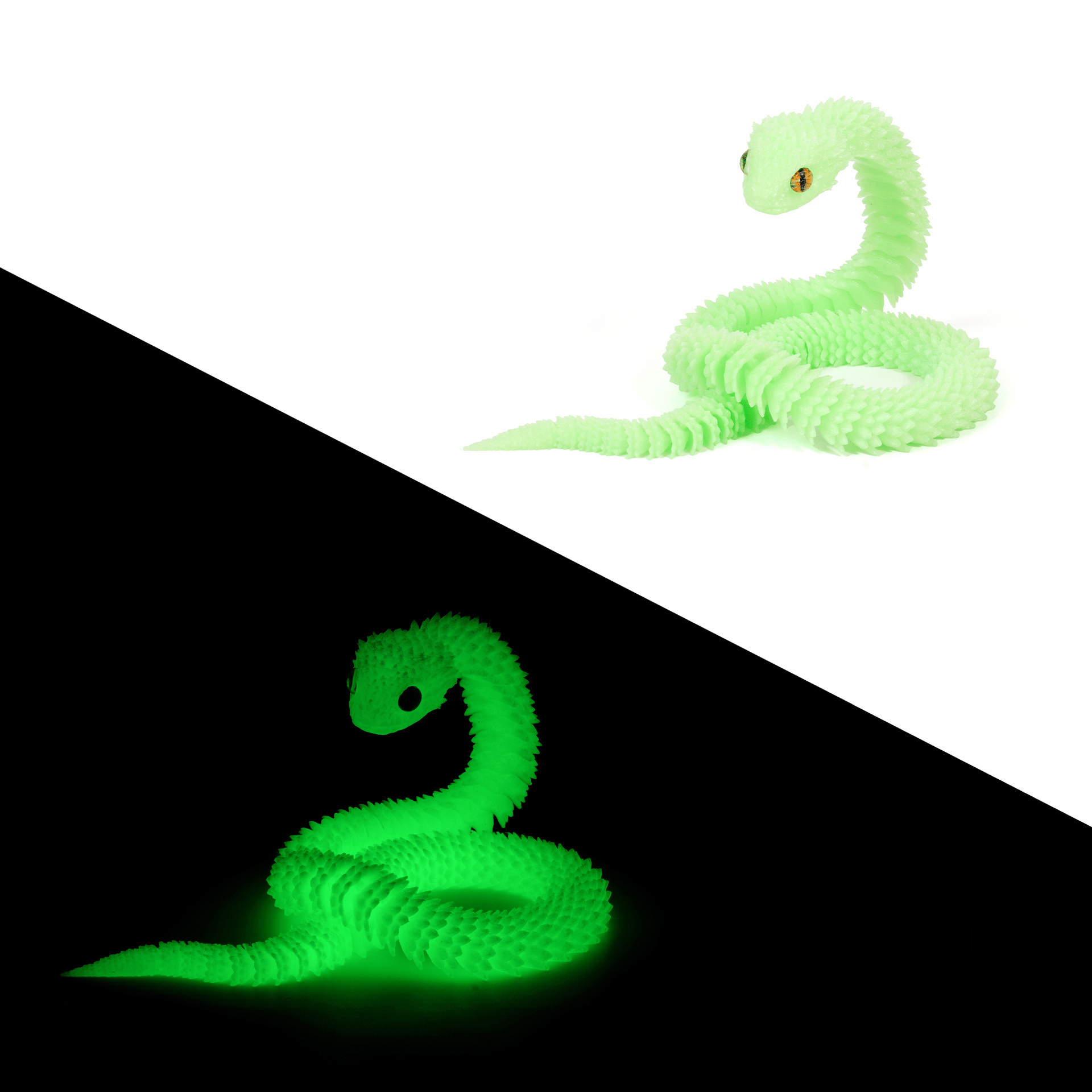 3D Printed Articulated Bush Viper Snake🐍