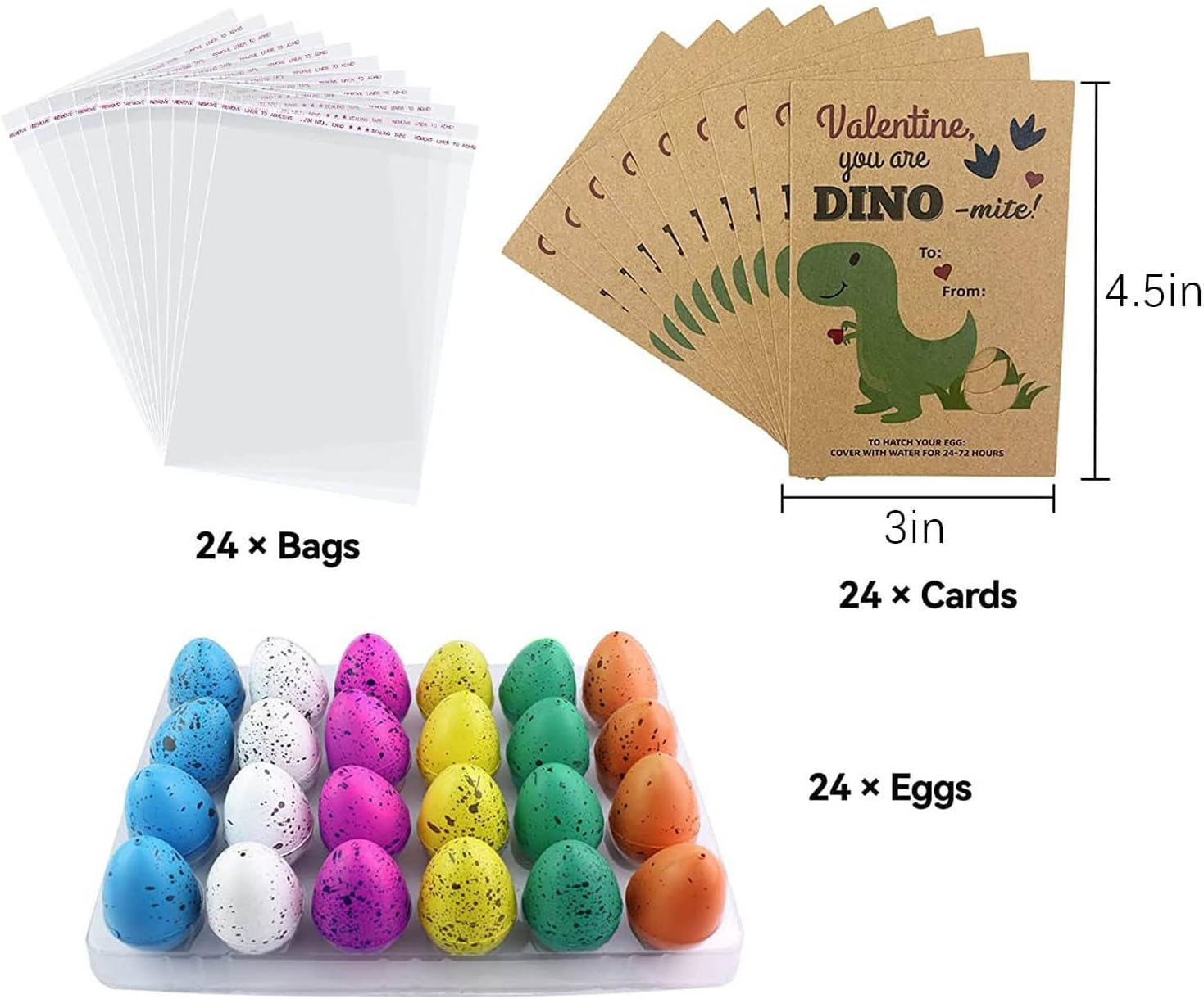 Hatching Dinosaur Egg Valentine Card for Kids