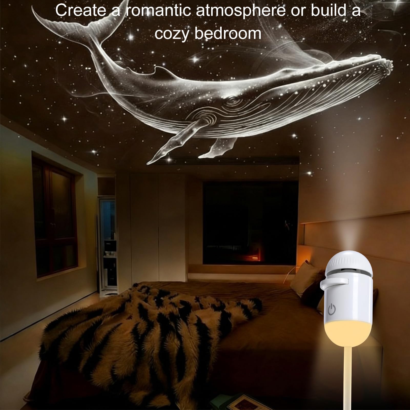 Mini Galaxy Projector Night Light – USB Starry Sky Lamp for Bedroom & Room Decor