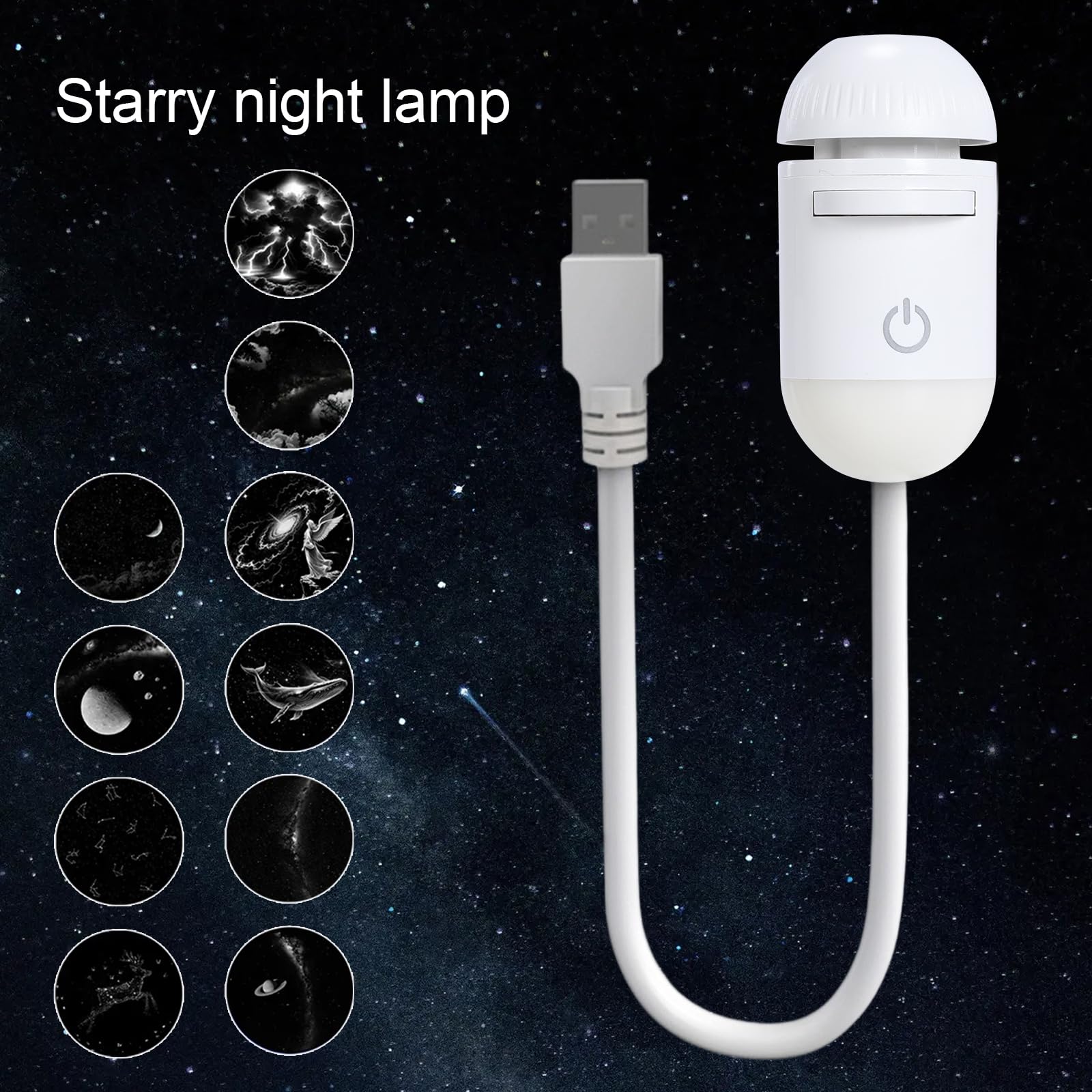 Mini Galaxy Projector Night Light – USB Starry Sky Lamp for Bedroom & Room Decor