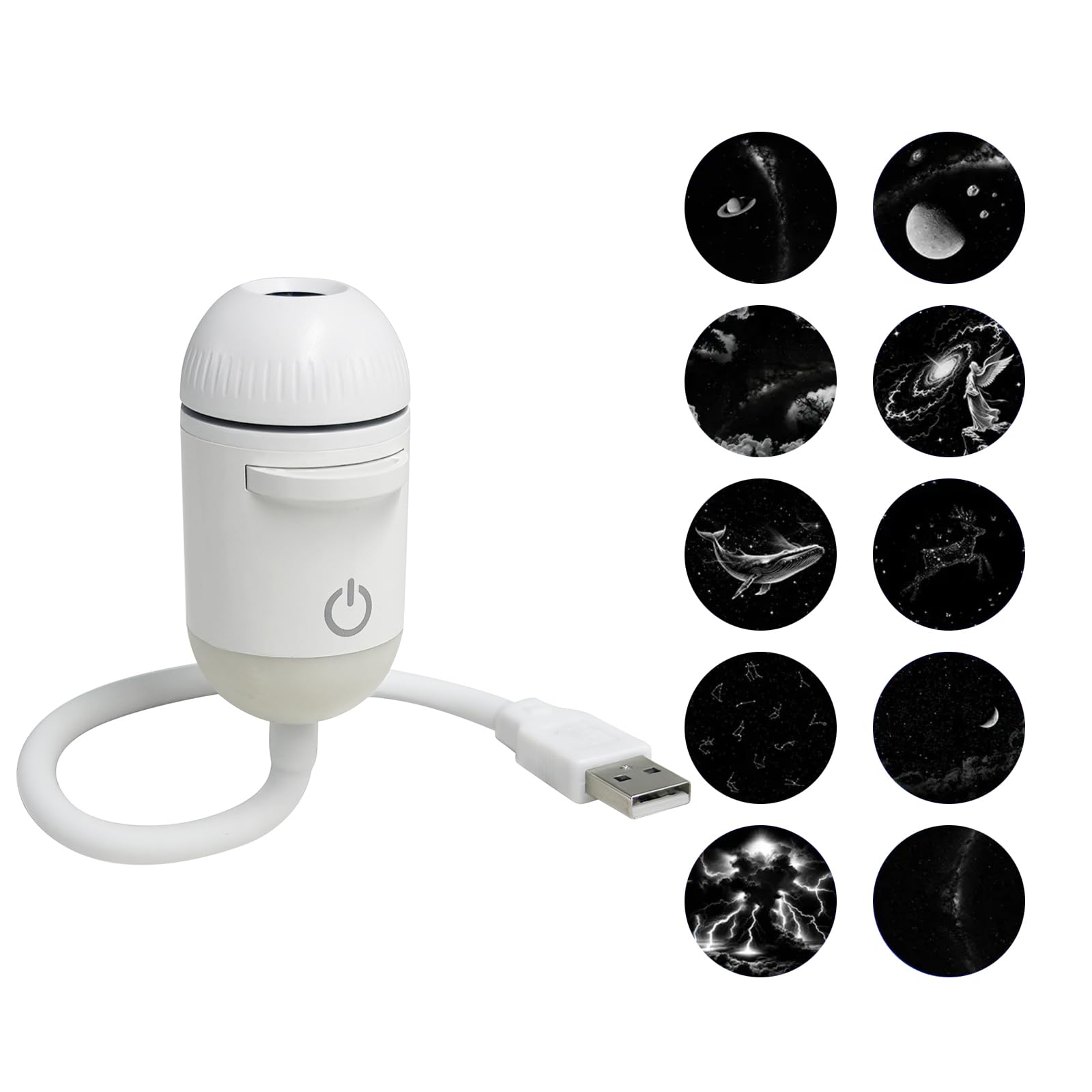 Mini Galaxy Projector Night Light – USB Starry Sky Lamp for Bedroom & Room Decor