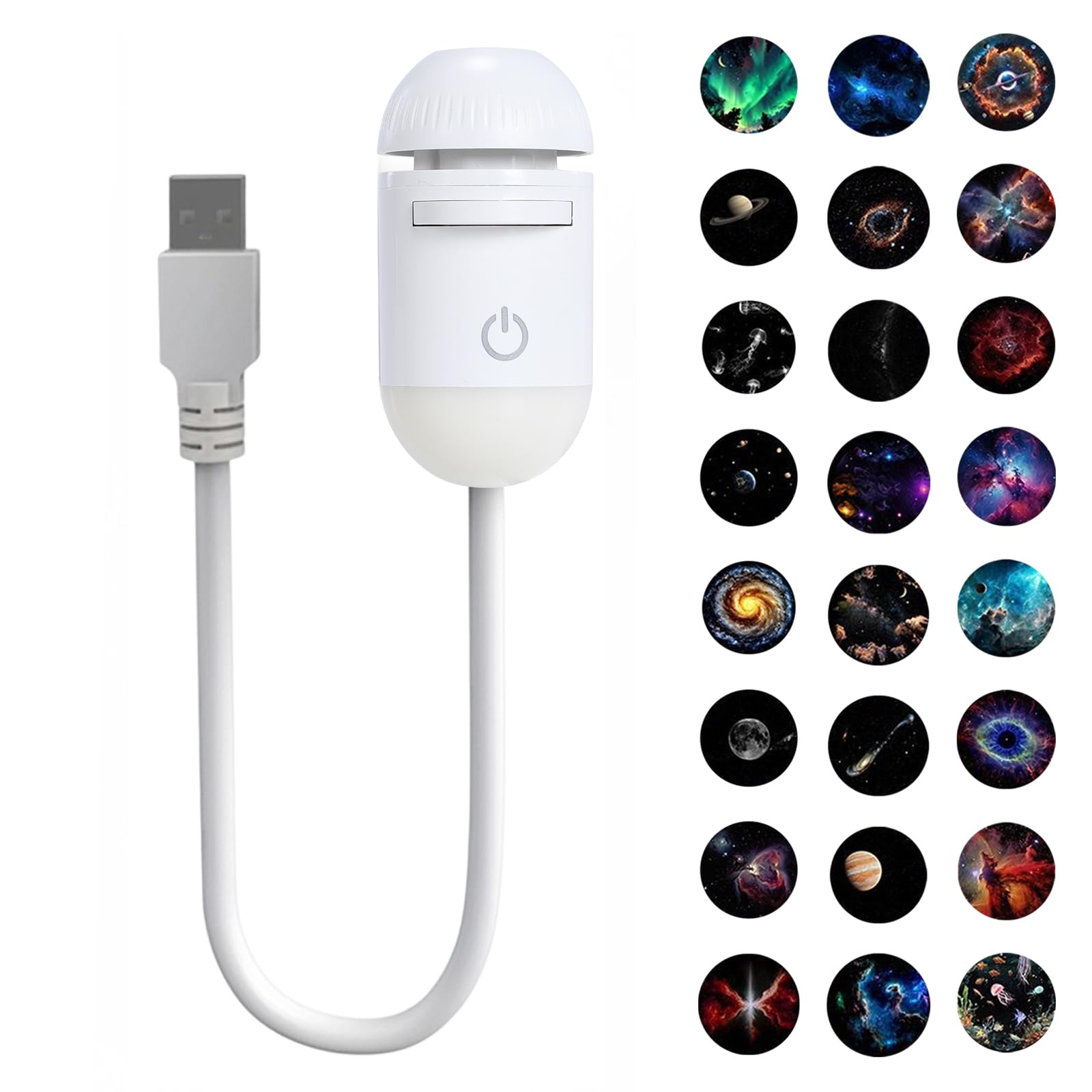 Mini Galaxy Projector Night Light – USB Starry Sky Lamp for Bedroom & Room Decor