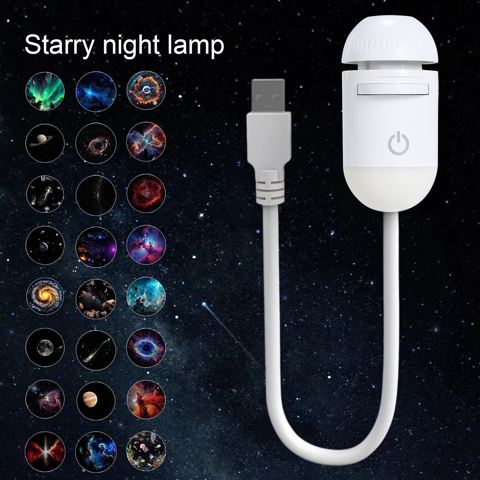 Mini Galaxy Projector Night Light – USB Starry Sky Lamp for Bedroom & Room Decor
