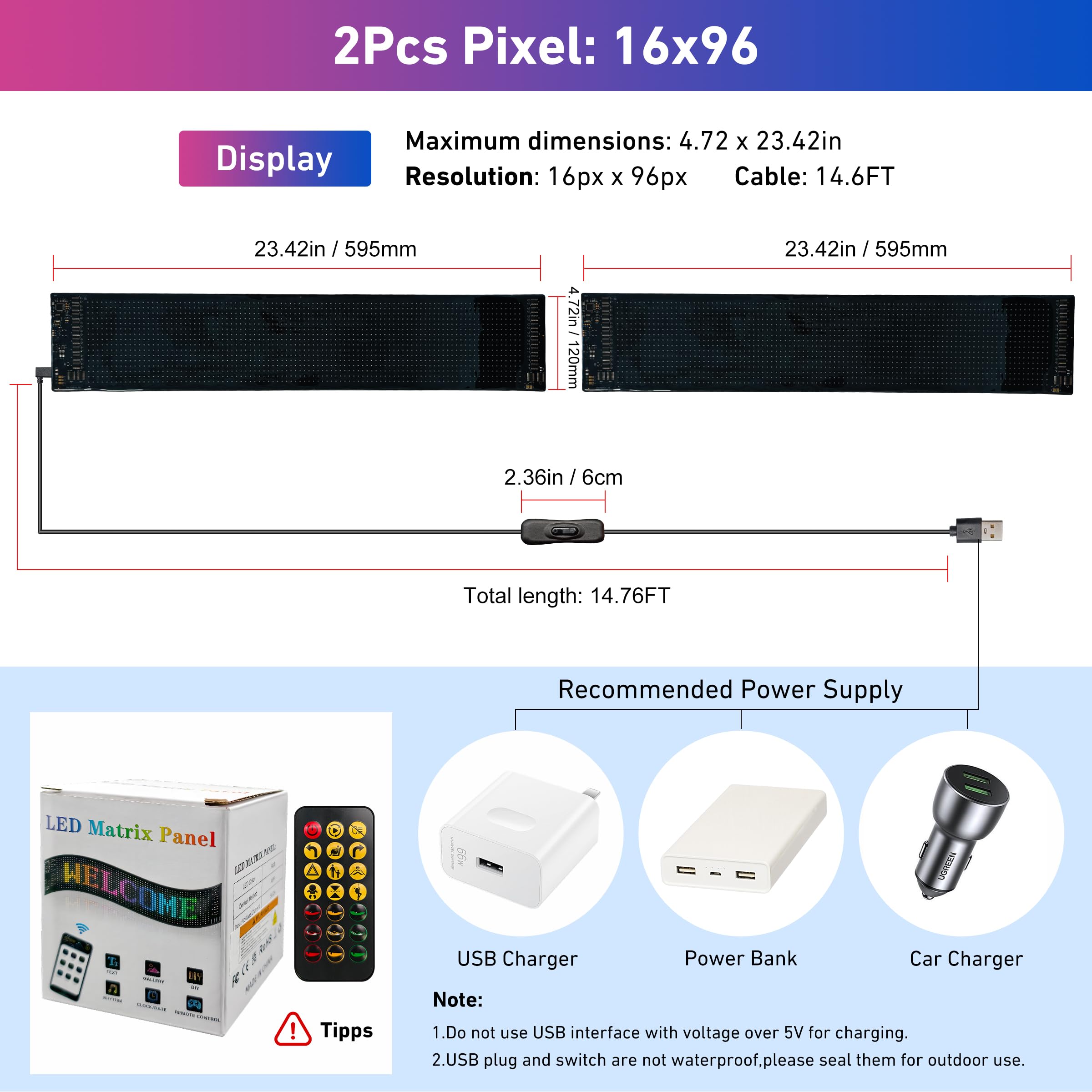Programmable Devil Eyes Car Lights – Flexible RGB LED Windshield Display with App & Remote Control for Cars & Trucks