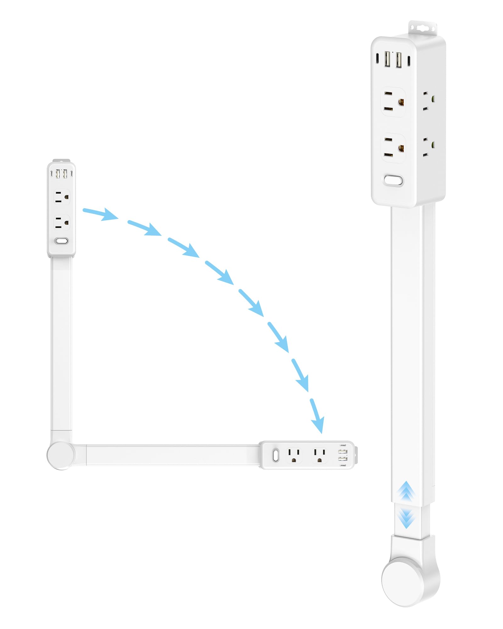 Retractable Power Strip Stick – The Space-Saving Charging Solution