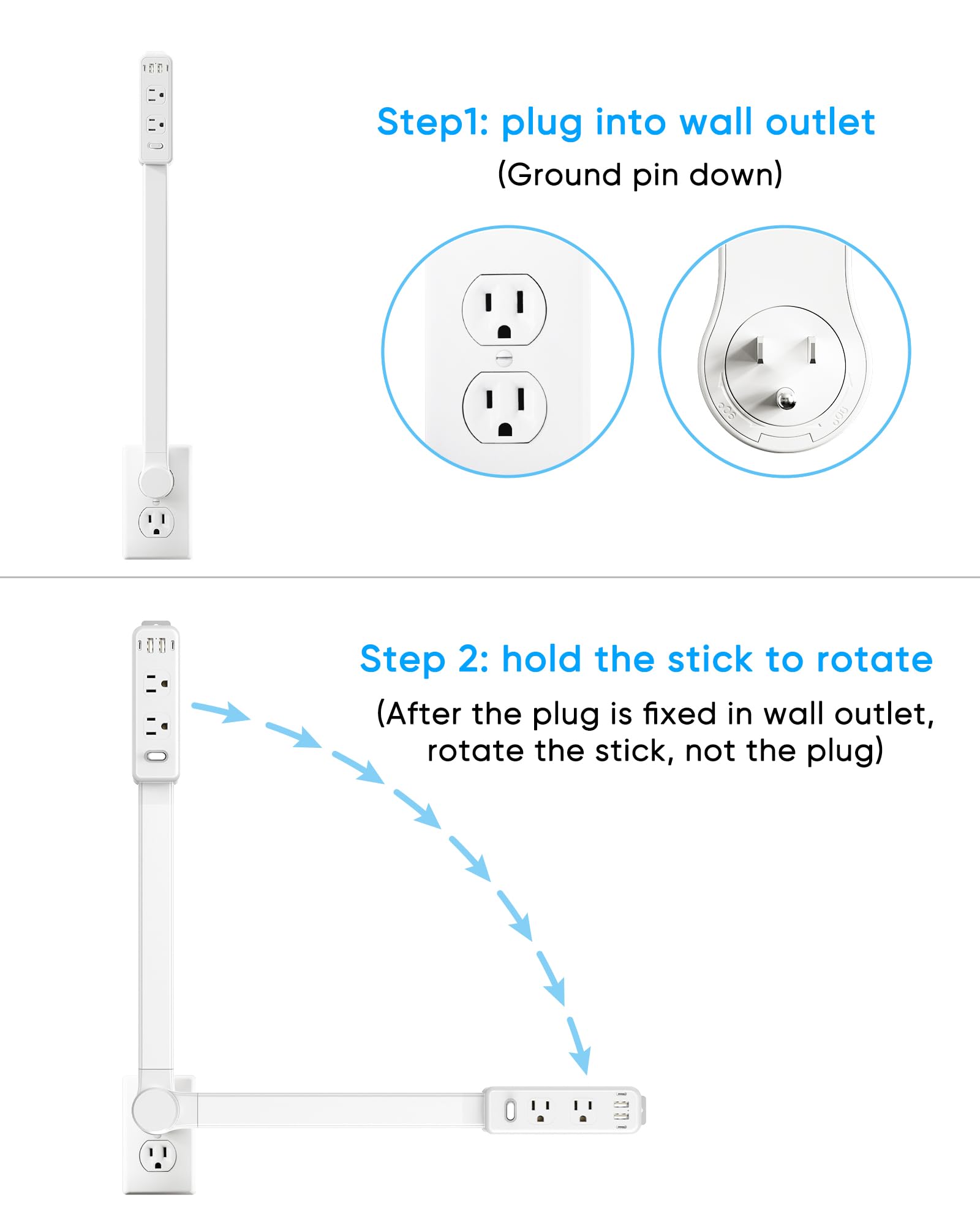 Retractable Power Strip Stick – The Space-Saving Charging Solution