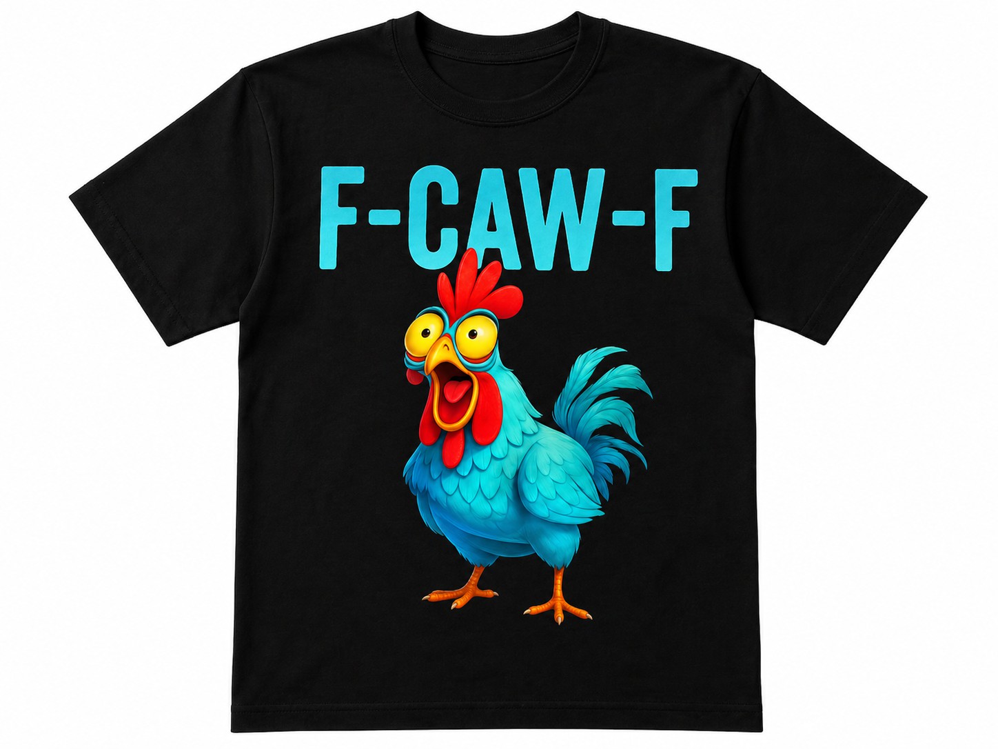 Funny Rooster T-Shirt – Cartoon Chicken Graphic Pun Humor Casual Tee