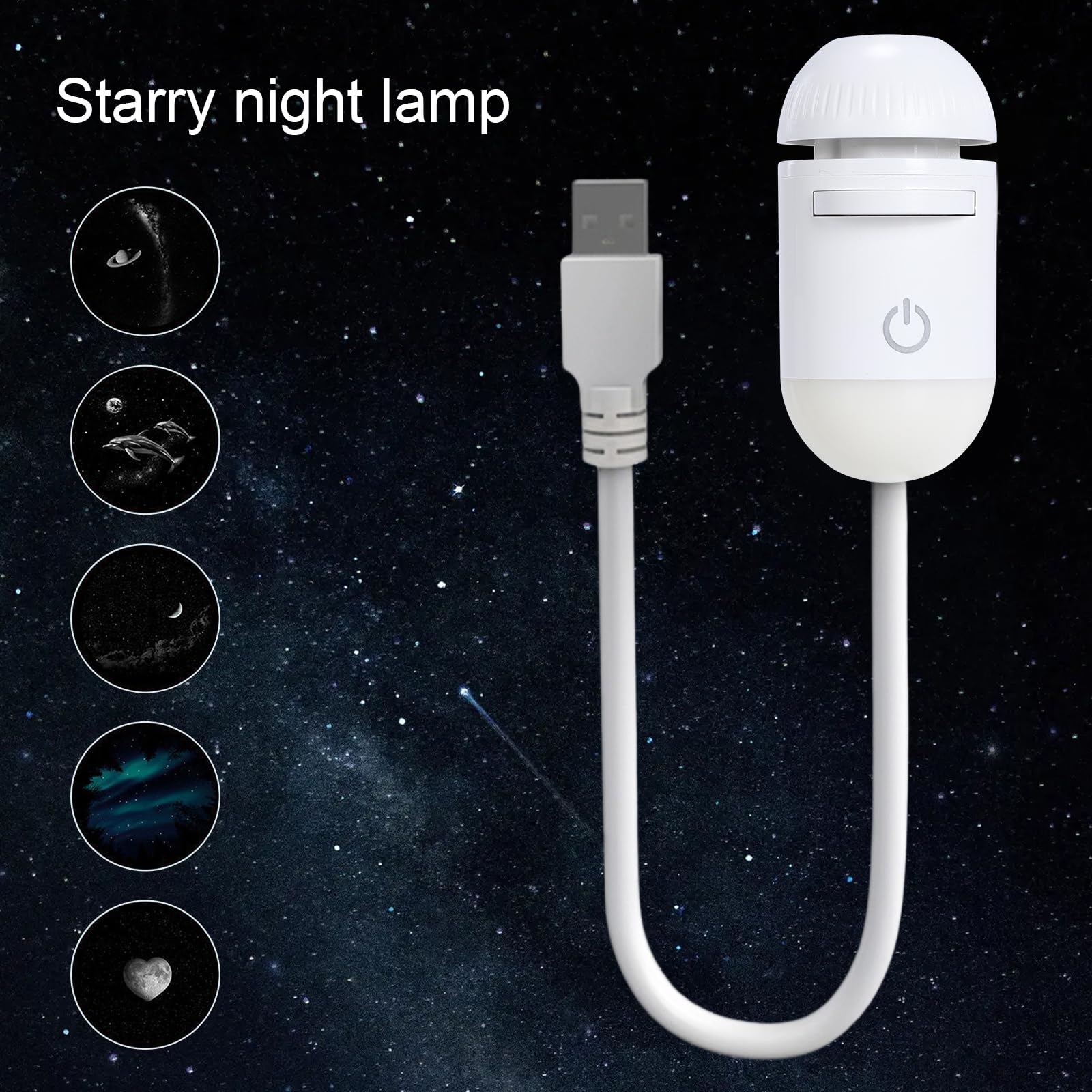 Mini Galaxy Projector Night Light – USB Starry Sky Lamp for Bedroom & Room Decor