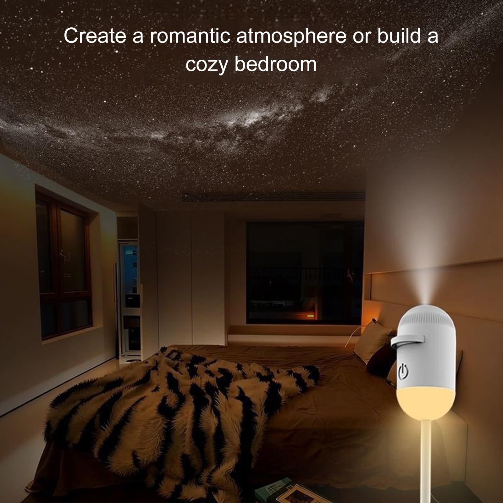 Mini Galaxy Projector Night Light – USB Starry Sky Lamp for Bedroom & Room Decor