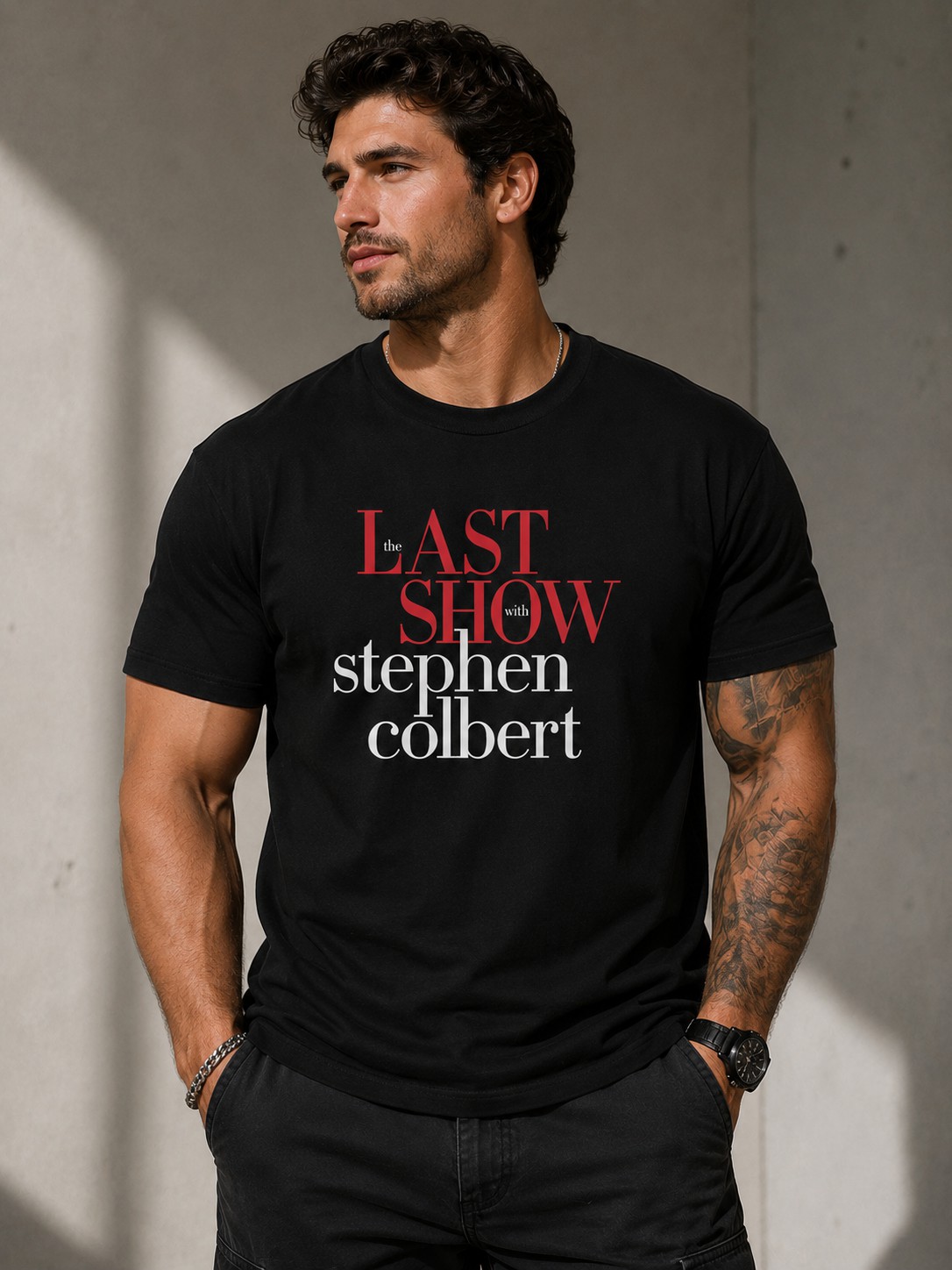 The Last Show with Stephen Colbert Graphic T-Shirt – Vintage Late Night TV Fan Tee