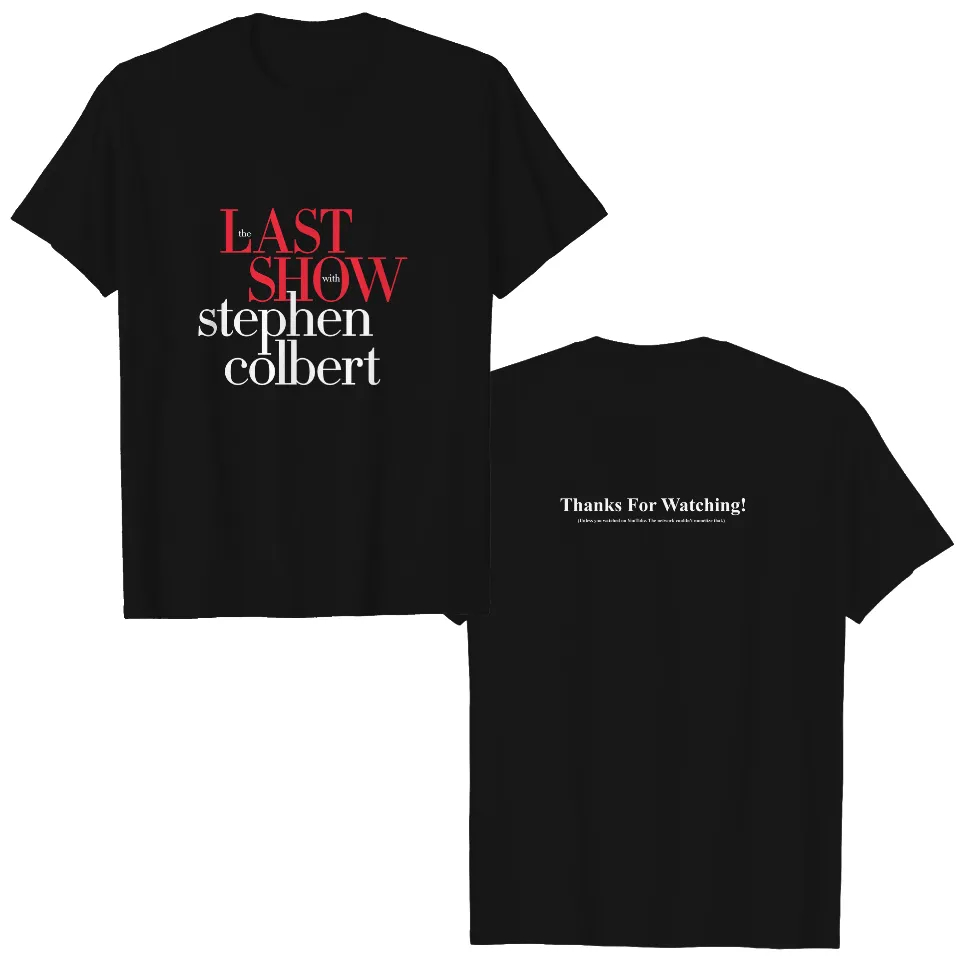 The Last Show with Stephen Colbert Graphic T-Shirt – Vintage Late Night TV Fan Tee