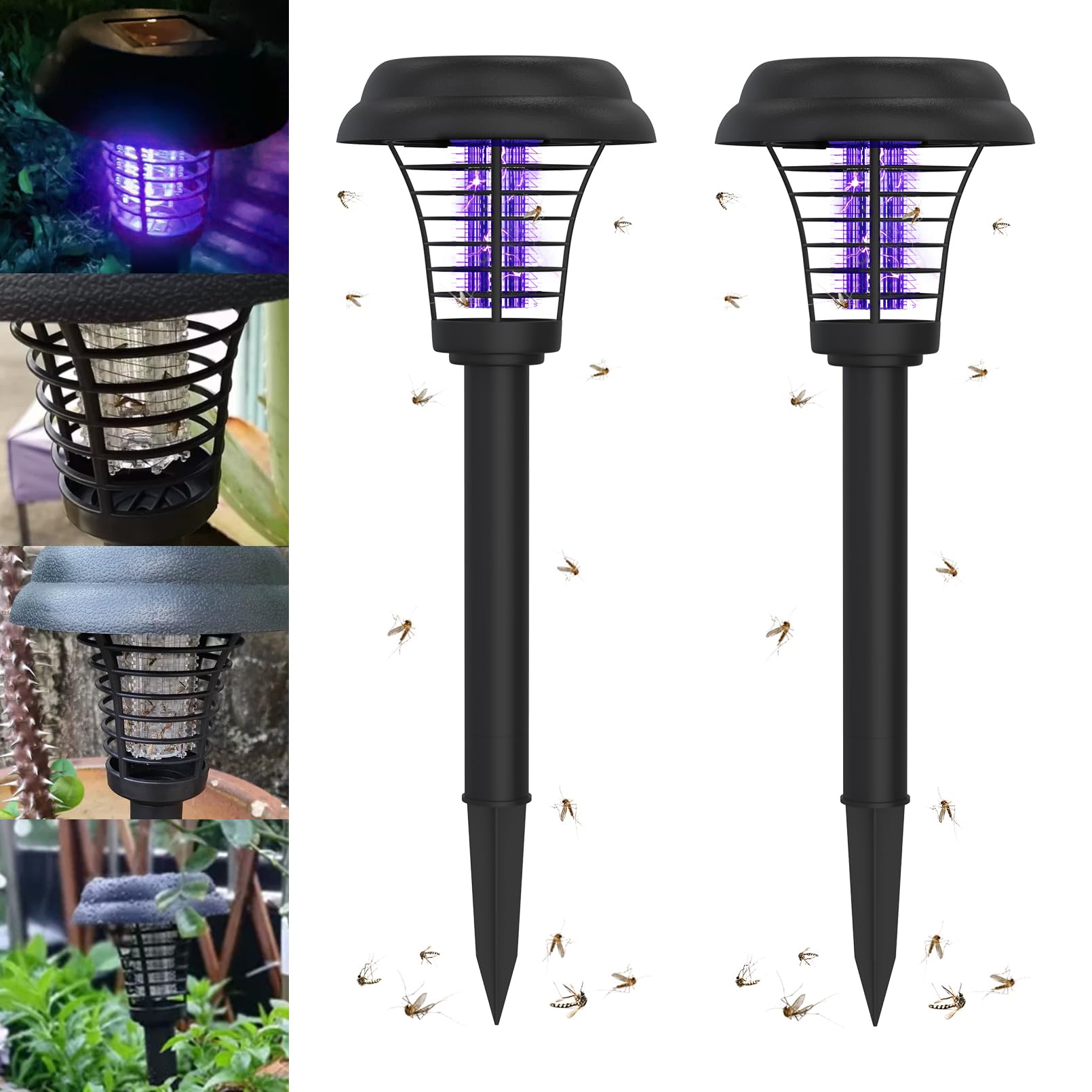 Solar Bug Zapper Lamp – Waterproof Mosquito Killer for Indoor & Outdoor Use