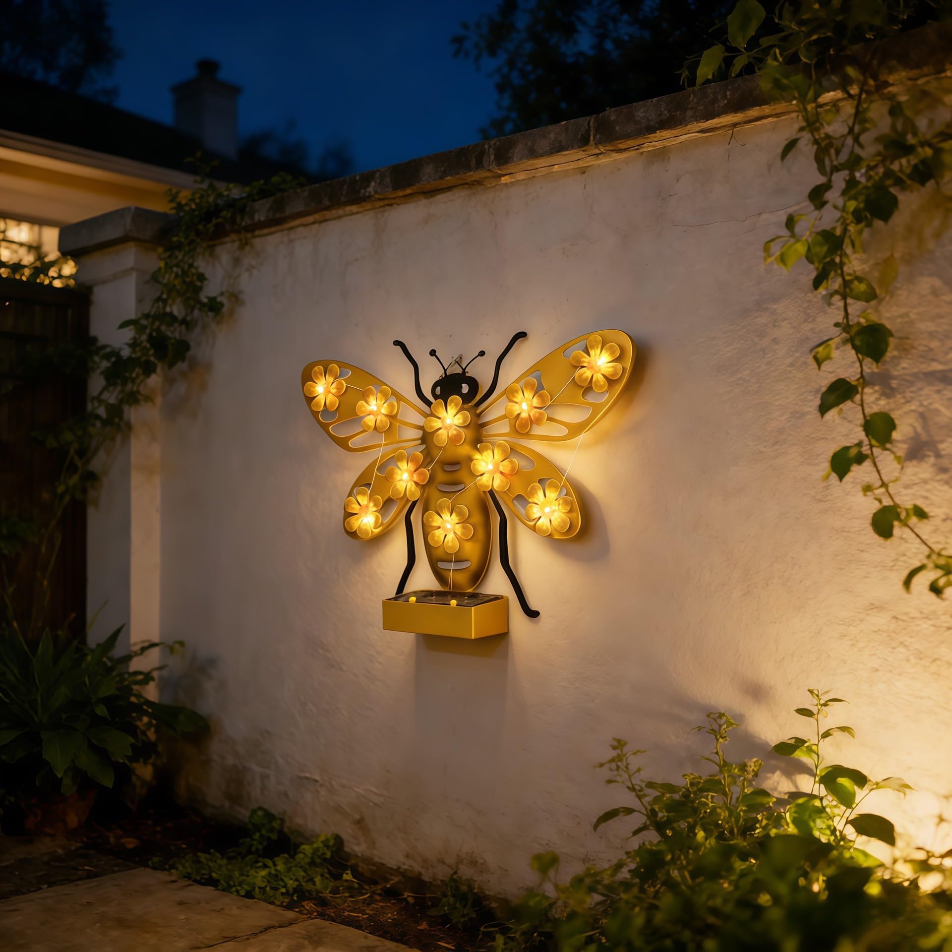 Solar Butterfly Shadow Projection Wall Light – Waterproof LED Garden Decor for Patio & Fence
