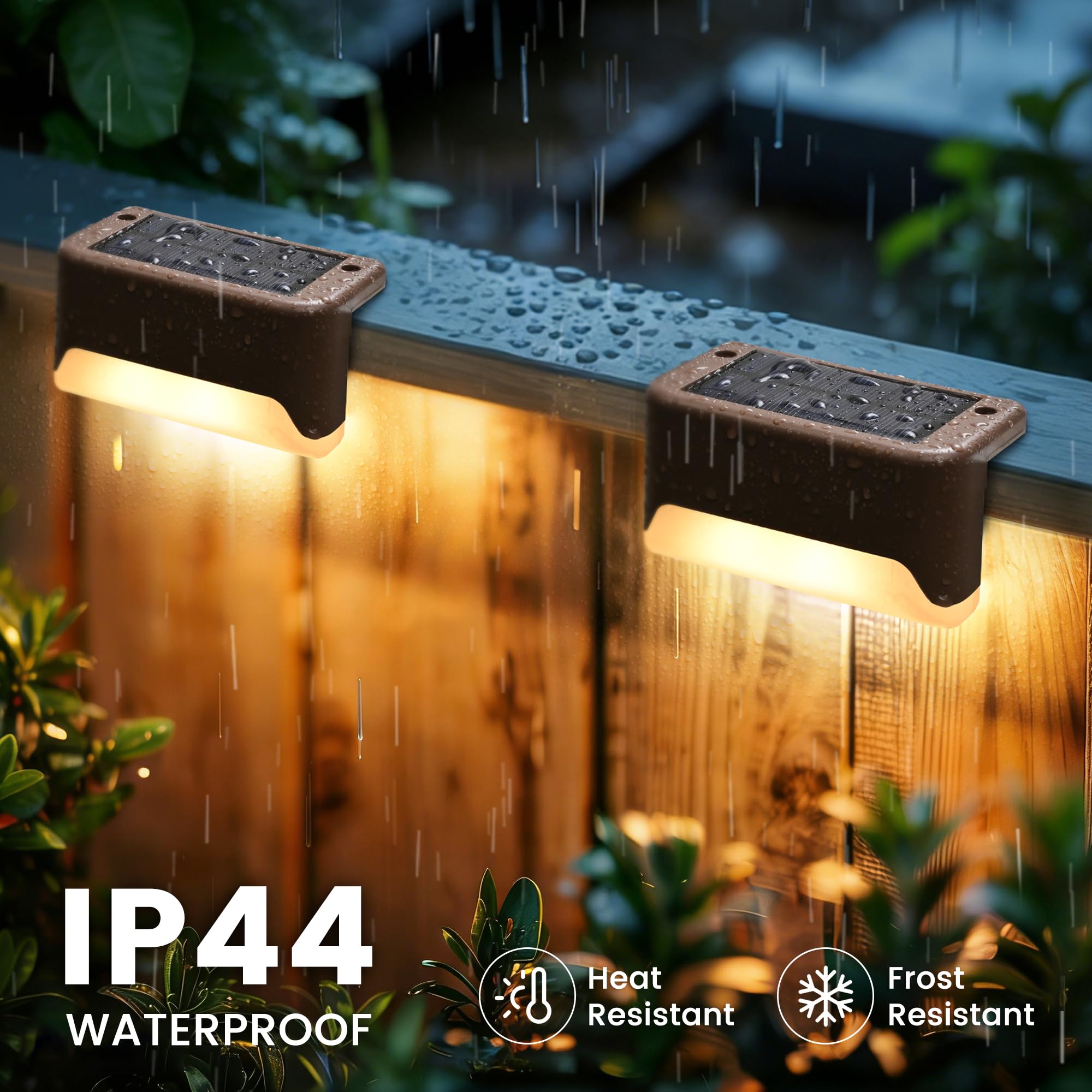 Solar Deck Lights – Waterproof RGB LED Fence & Step Lights for Outdoor Decor