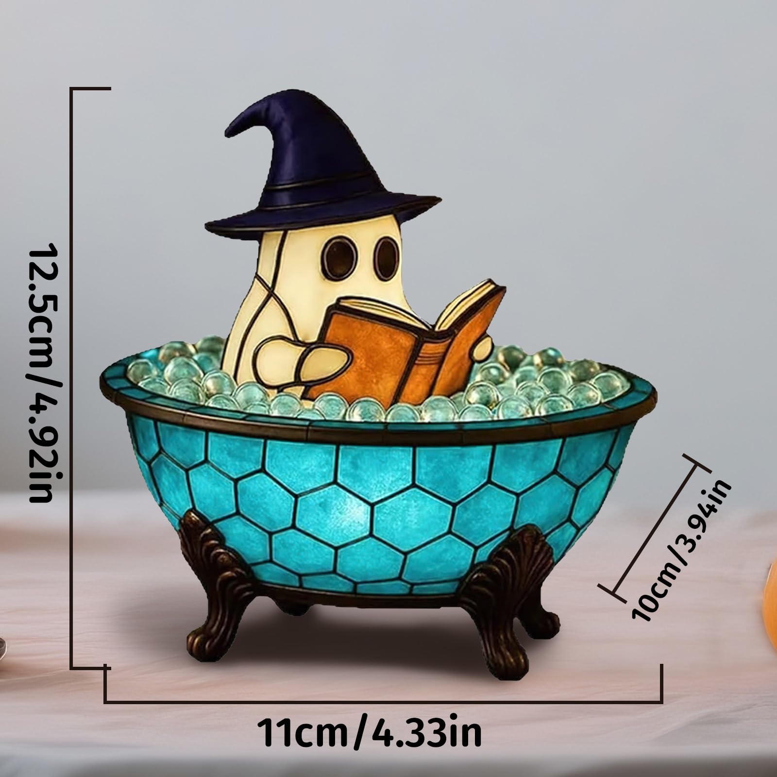 Halloween Ghost Bubble Bath Lamp 👻✨ – Cute Bathtub Ghost Night Light for Cozy Reading Corner & Home Décor