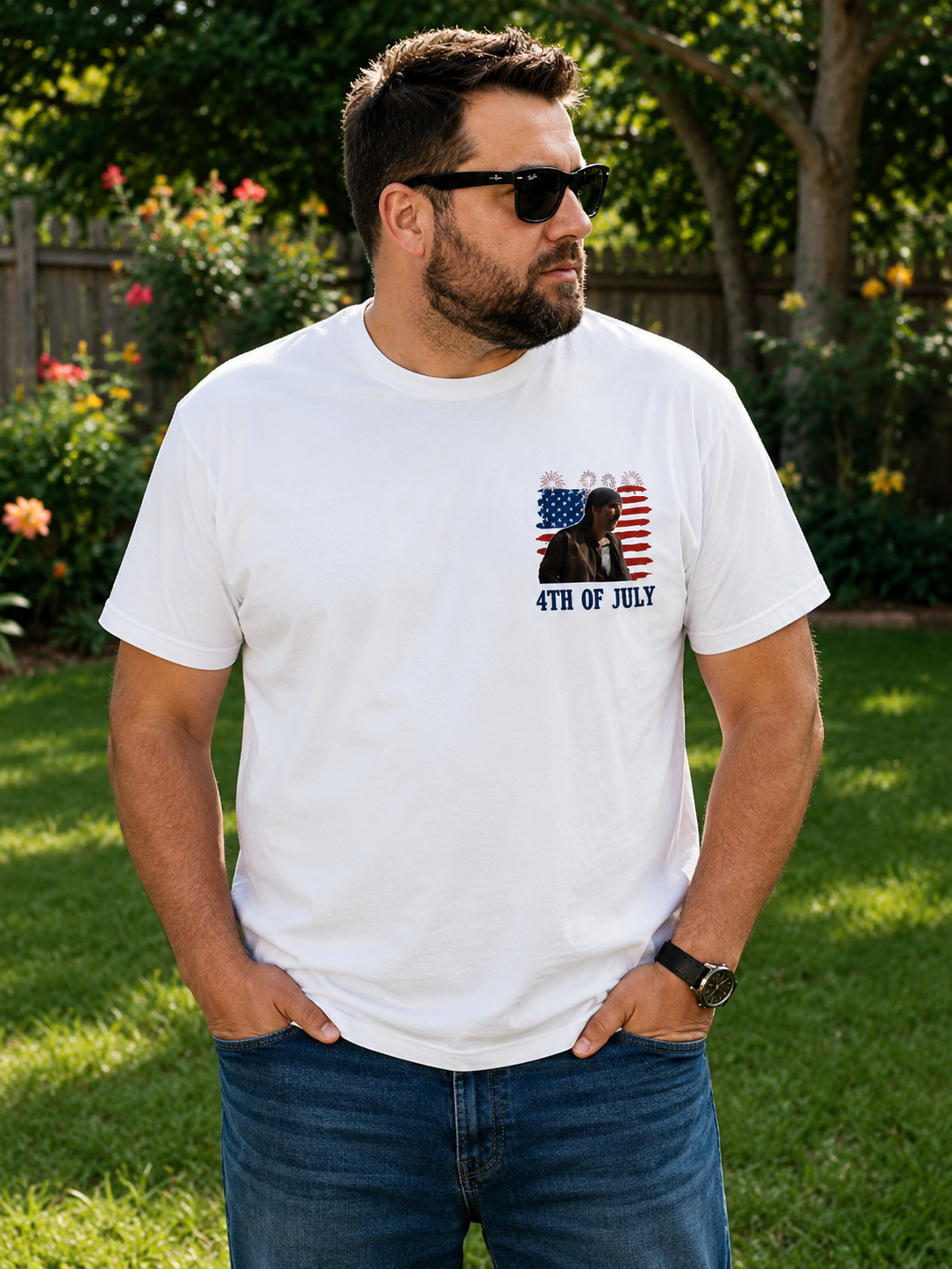 Freedom & Fireworks Graphic Tee – America 250th Anniversary Shirt