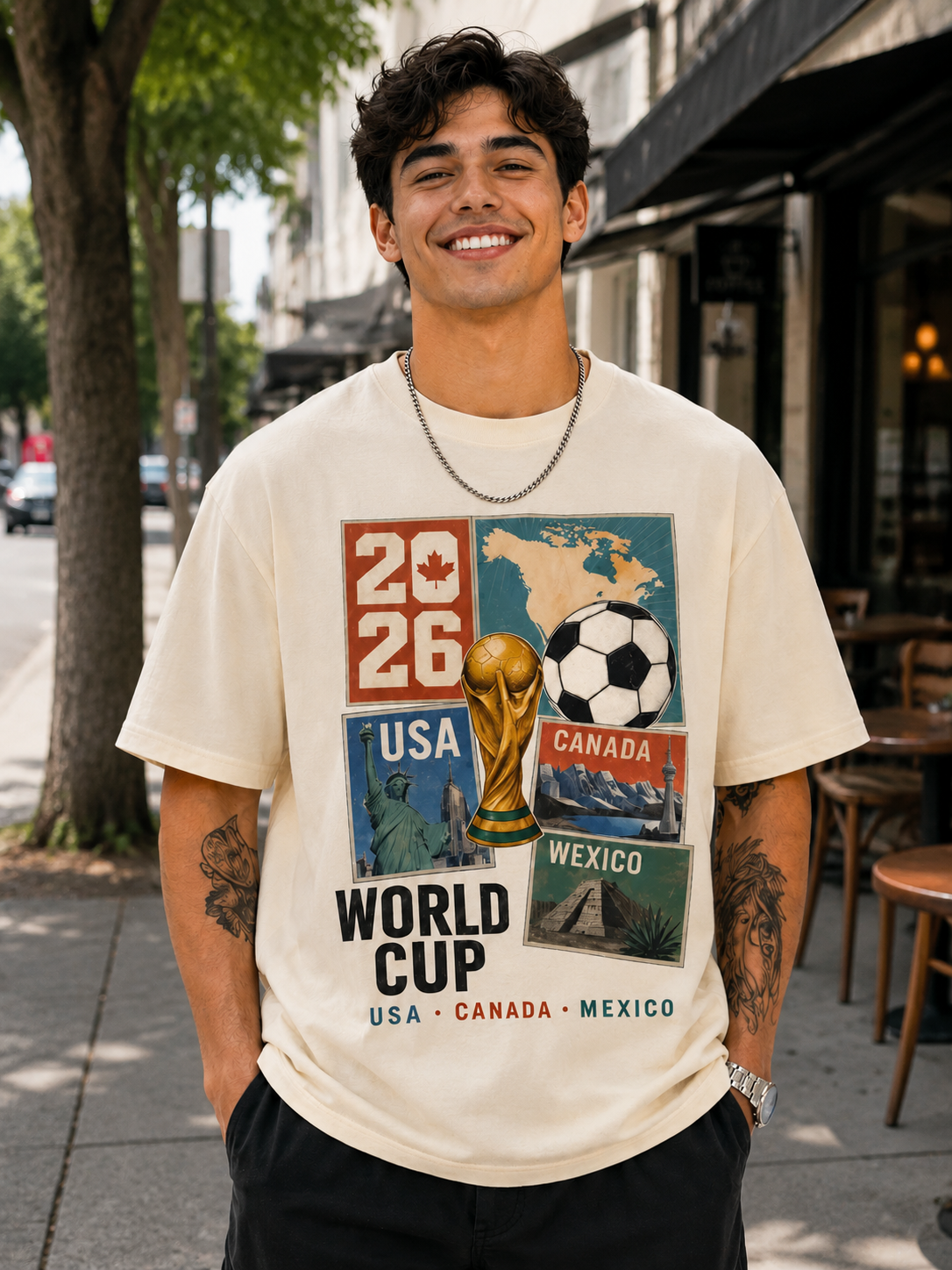 2026 North America Football Host Cities Tee – USA, Canada & Mexico Soccer Fan Shirt