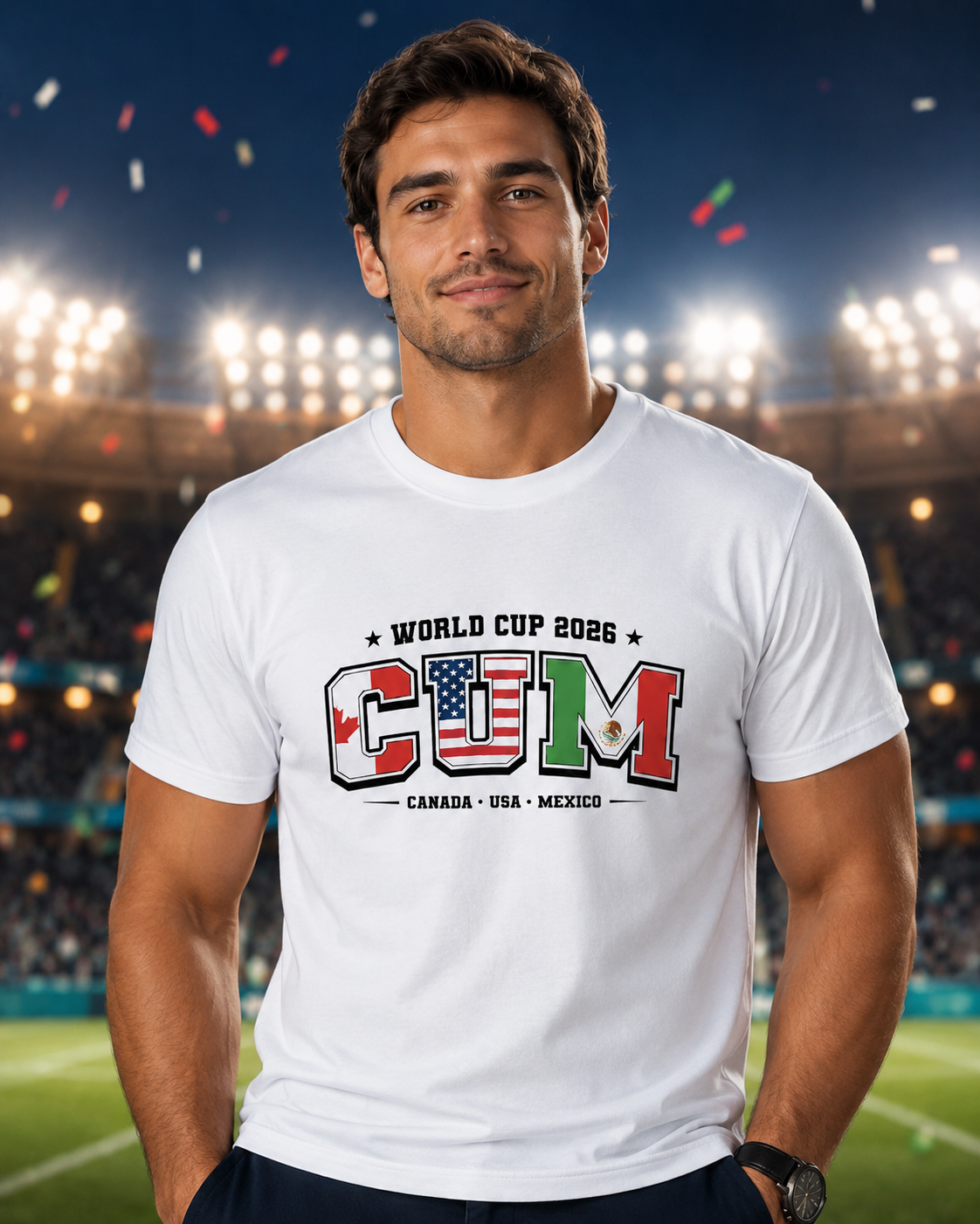 World Football Championship 2026 Graphic T-Shirt – USA Mexico Canada Streetwear Tee