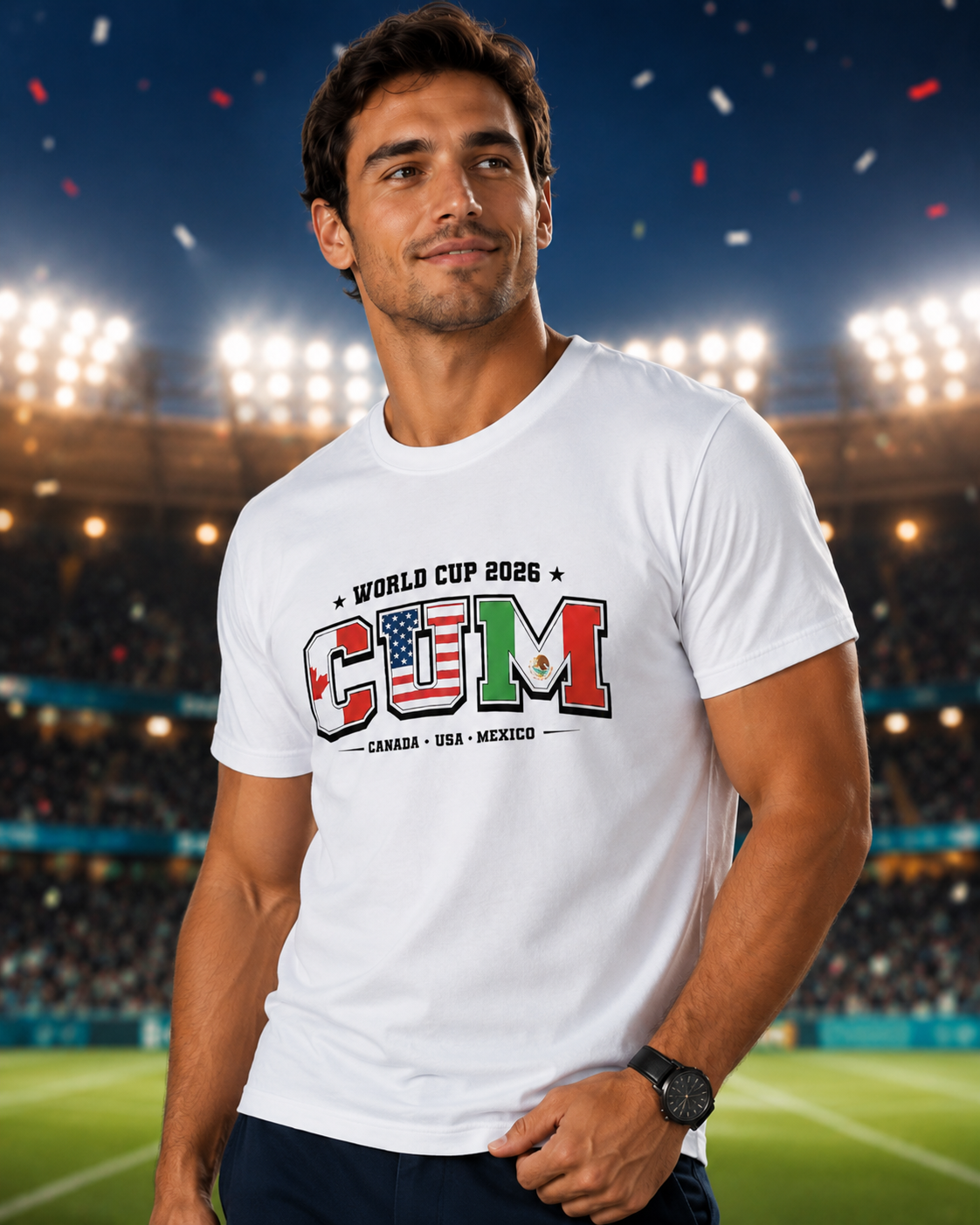 World Football Championship 2026 Graphic T-Shirt – USA Mexico Canada Streetwear Tee
