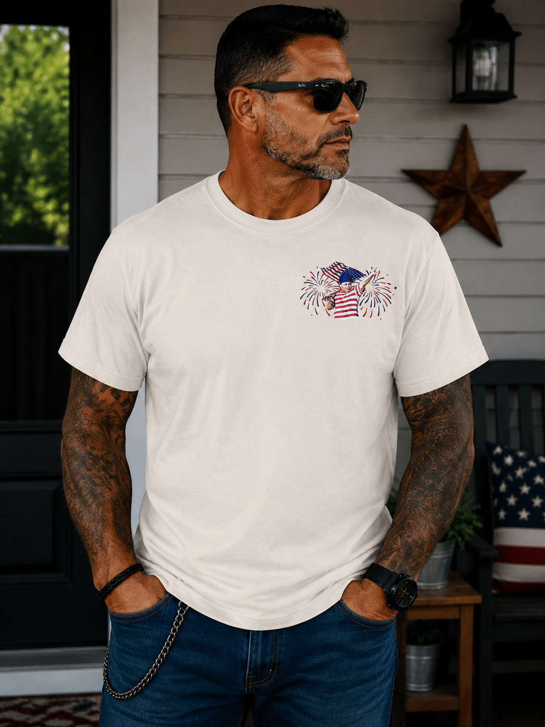 Fourth of July Baseball Memories Graphic T-Shirt – Vintage Americana Tee