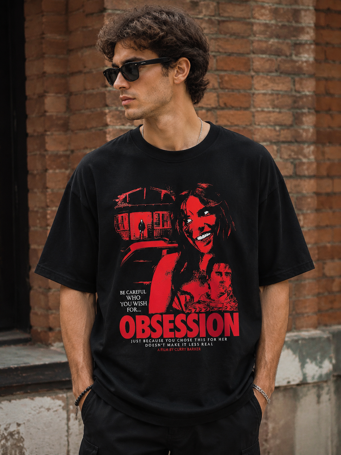 Dark Vintage Collage Graphic T-Shirt – Streetwear Oversized Horror Aesthetic Tee