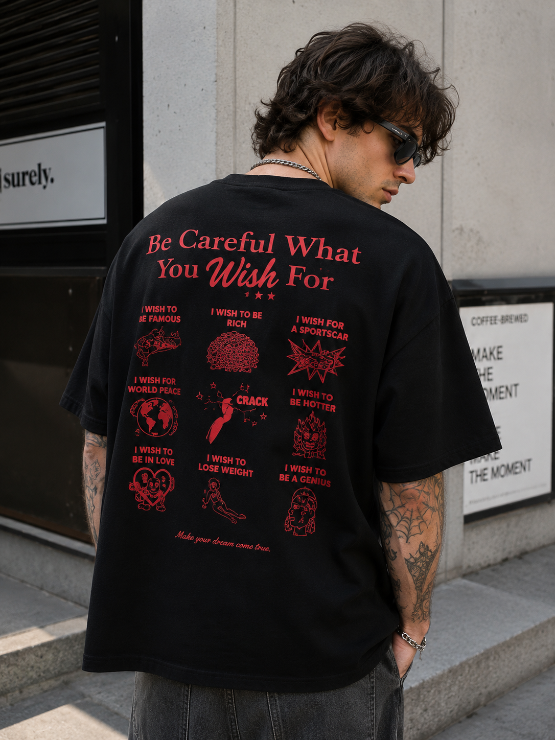 Dark Vintage Collage Graphic T-Shirt – Streetwear Oversized Horror Aesthetic Tee