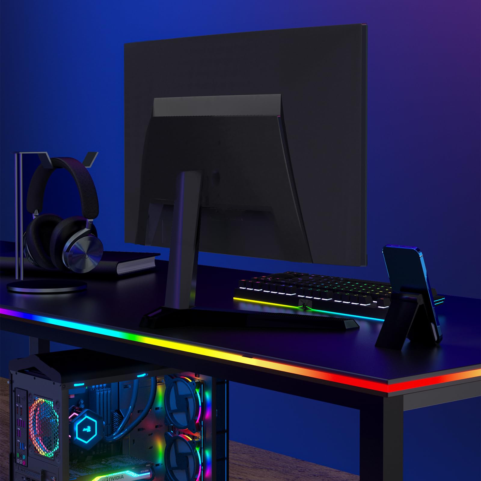 RGBIC Monitor Backlight – Smart Screen Sync LED Lights for Gaming & Desk Setup