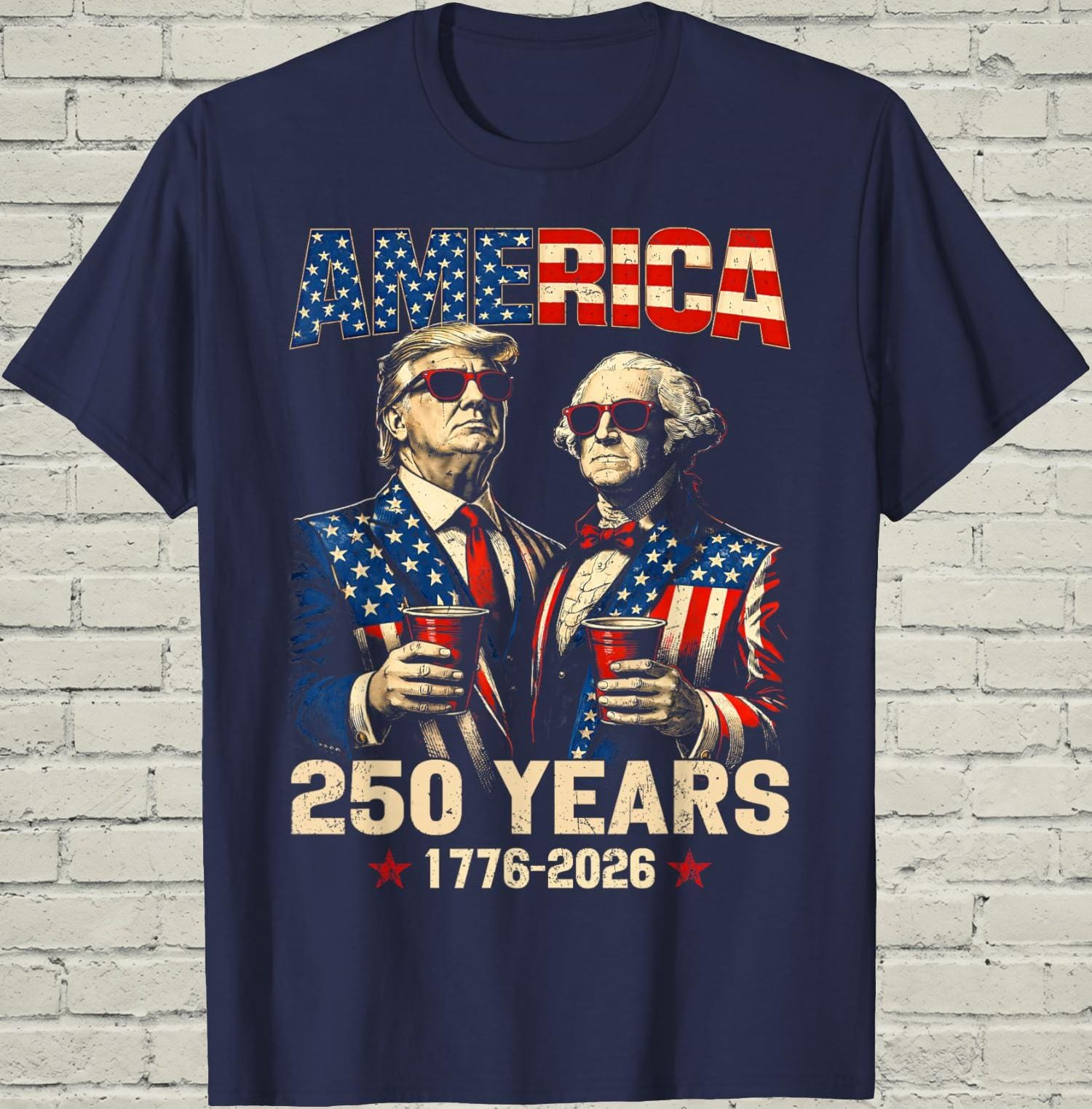 America 250 Years Patriotic Graphic T-Shirt – 1776–2026 Independence Anniversary Tee