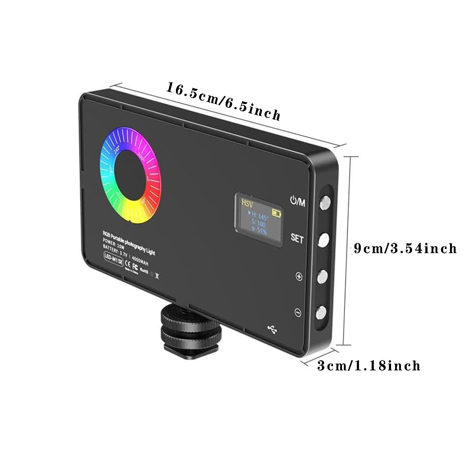 Portable RGB Selfie Light – Rechargeable Dimmable LED Video Panel with Phone Clip for TikTok, Streaming & Content Creation