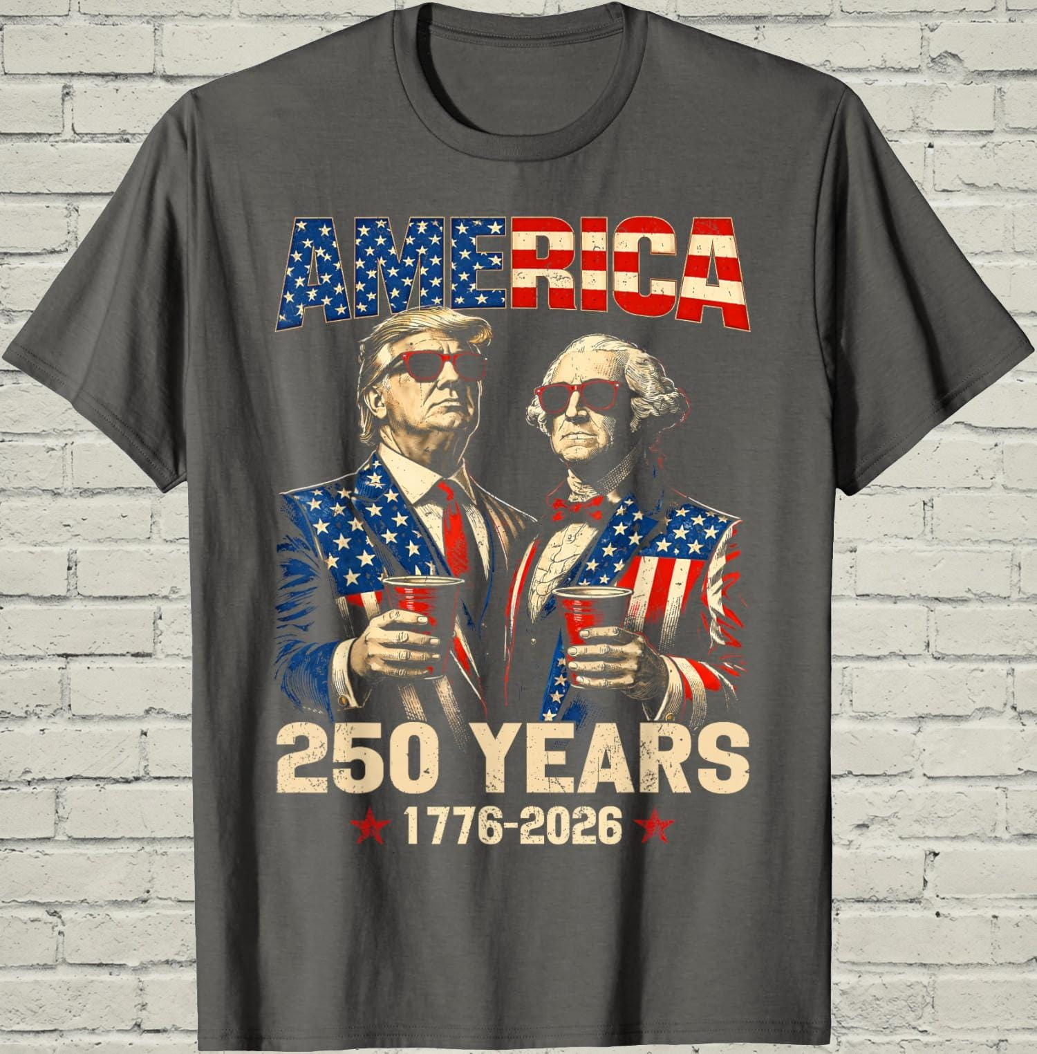 America 250 Years Patriotic Graphic T-Shirt – 1776–2026 Independence Anniversary Tee