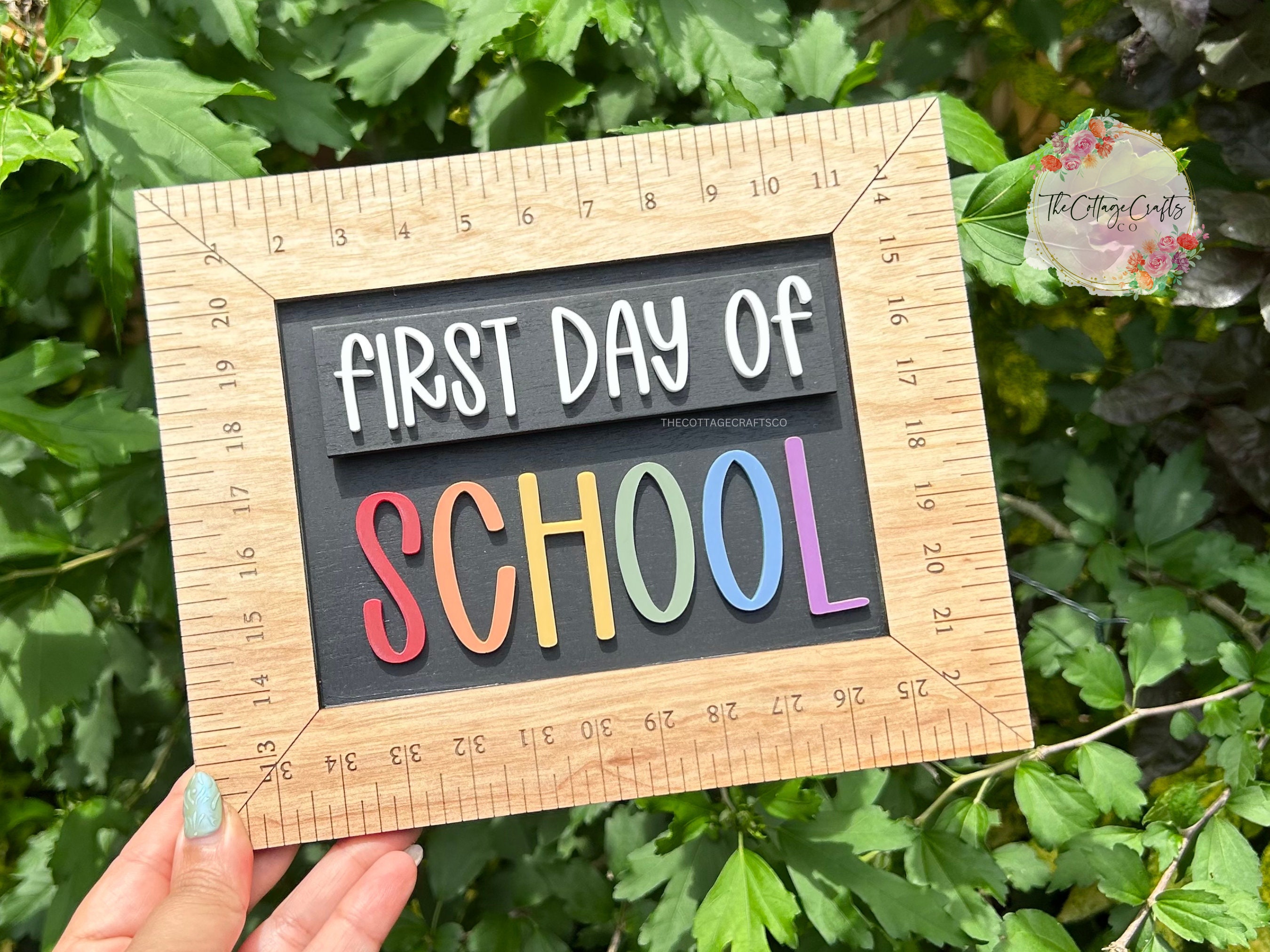 Reusable First & Last Day of School Sign – Interchangeable Back to School Photo Prop for Kids