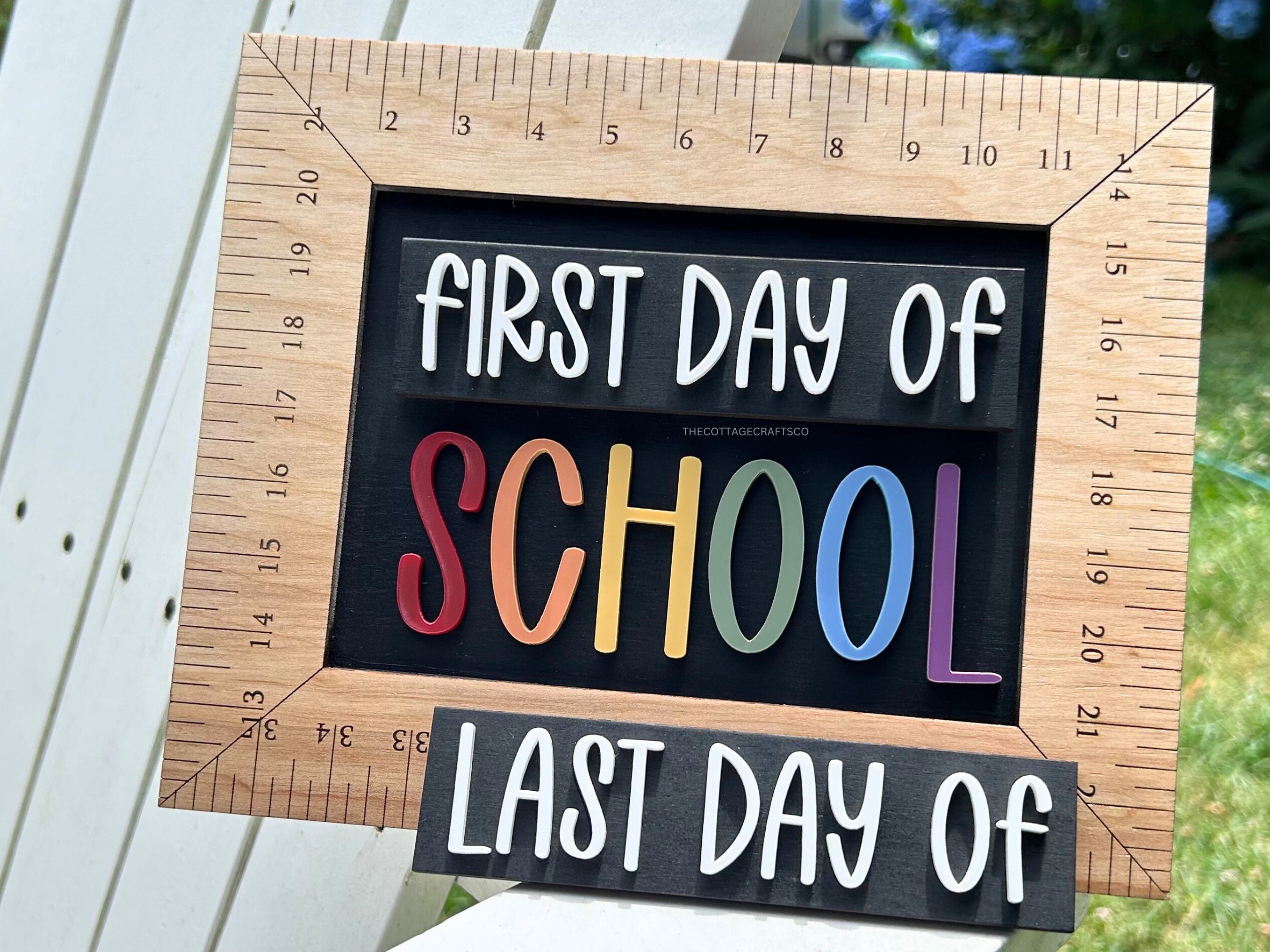 Reusable First & Last Day of School Sign – Interchangeable Back to School Photo Prop for Kids