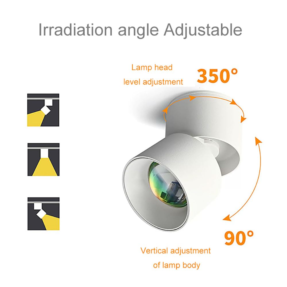 Sunset Ceiling Spotlight – 10W LED Adjustable Mood Lamp for Bedroom, Indoor Picture Lighting & Rotating Accent Decor