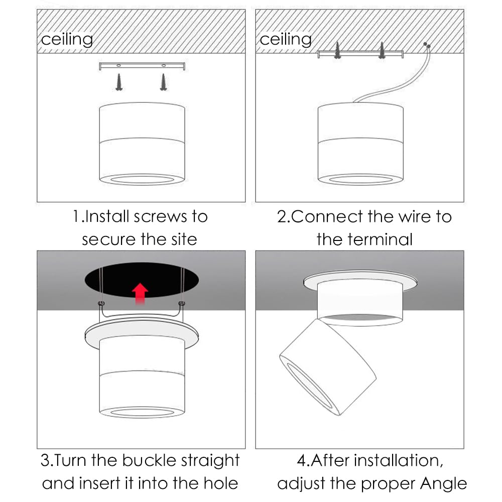 Sunset Ceiling Spotlight – 10W LED Adjustable Mood Lamp for Bedroom, Indoor Picture Lighting & Rotating Accent Decor