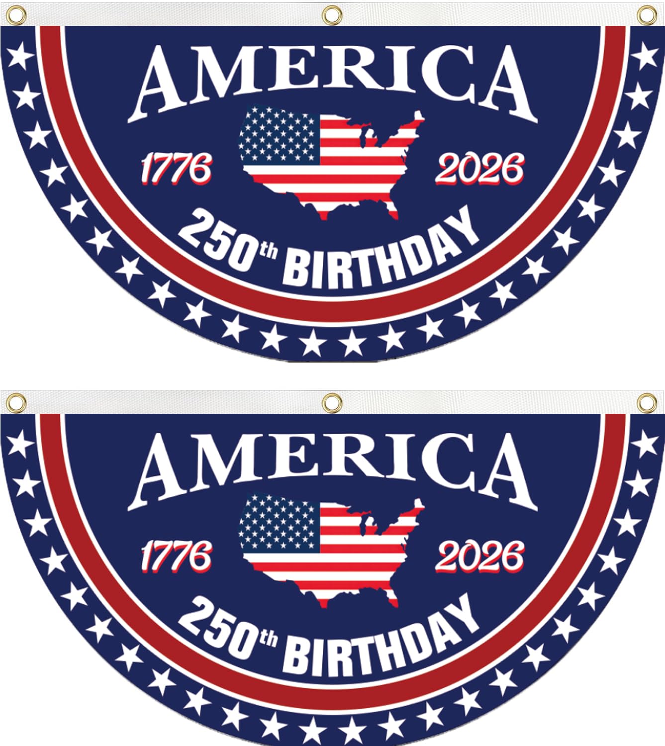 USA 250th Anniversary Patriotic Bunting Flags – 1776–2026 Heritage Edition