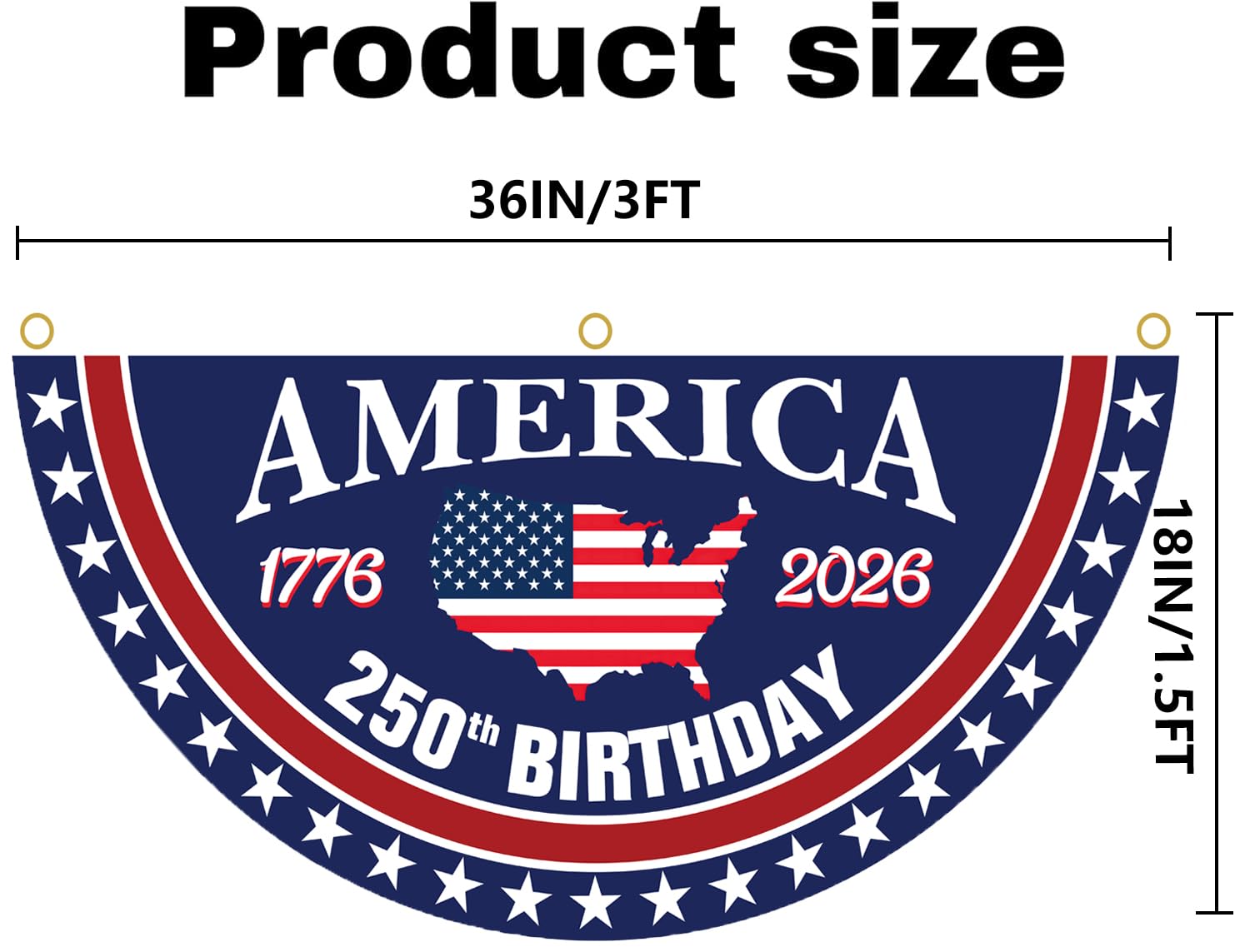USA 250th Anniversary Patriotic Bunting Flags – 1776–2026 Heritage Edition
