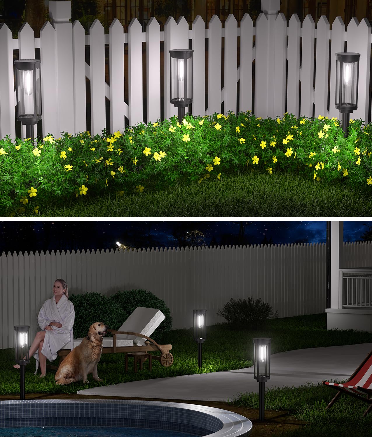 Solar Pathway Lights – Waterproof Warm White LED Garden & Walkway Lights
