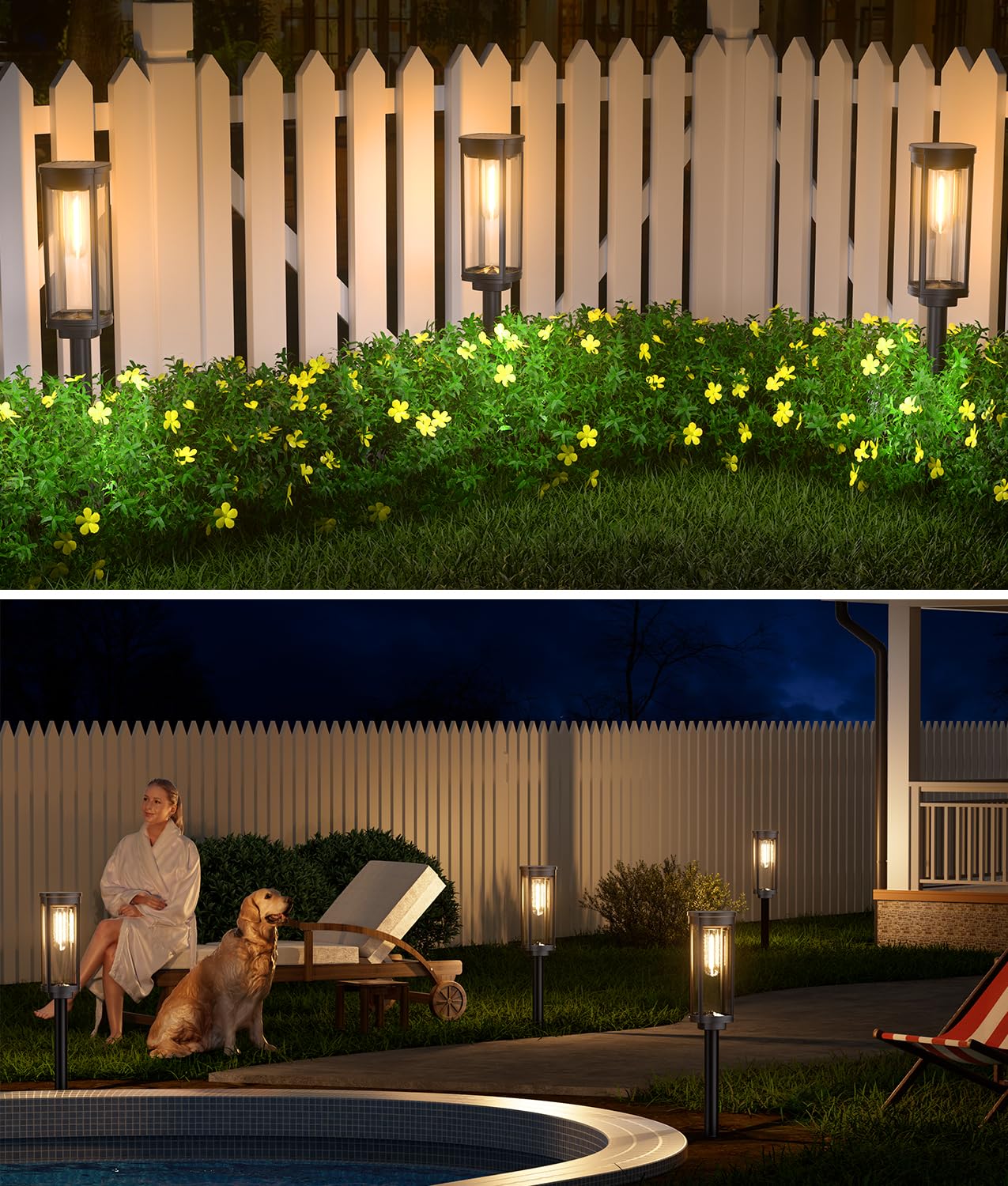 Solar Pathway Lights – Waterproof Warm White LED Garden & Walkway Lights