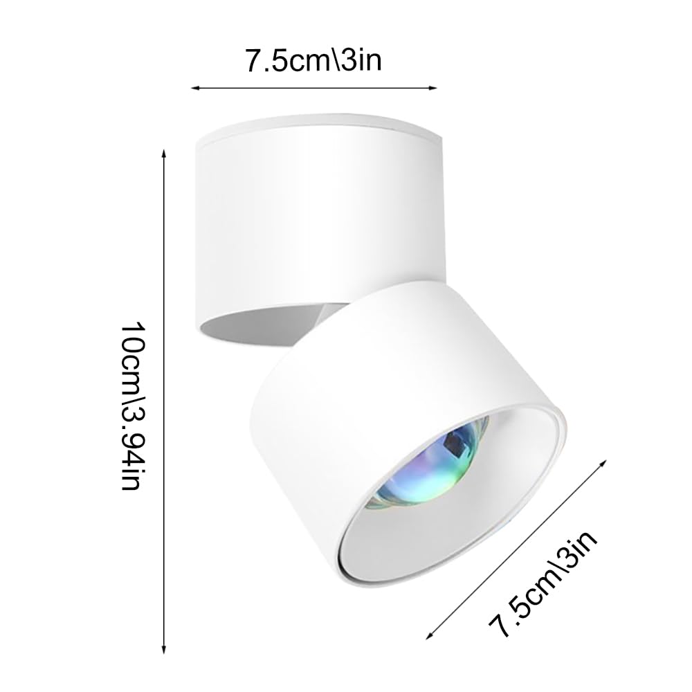 Sunset Ceiling Spotlight – 10W LED Adjustable Mood Lamp for Bedroom, Indoor Picture Lighting & Rotating Accent Decor