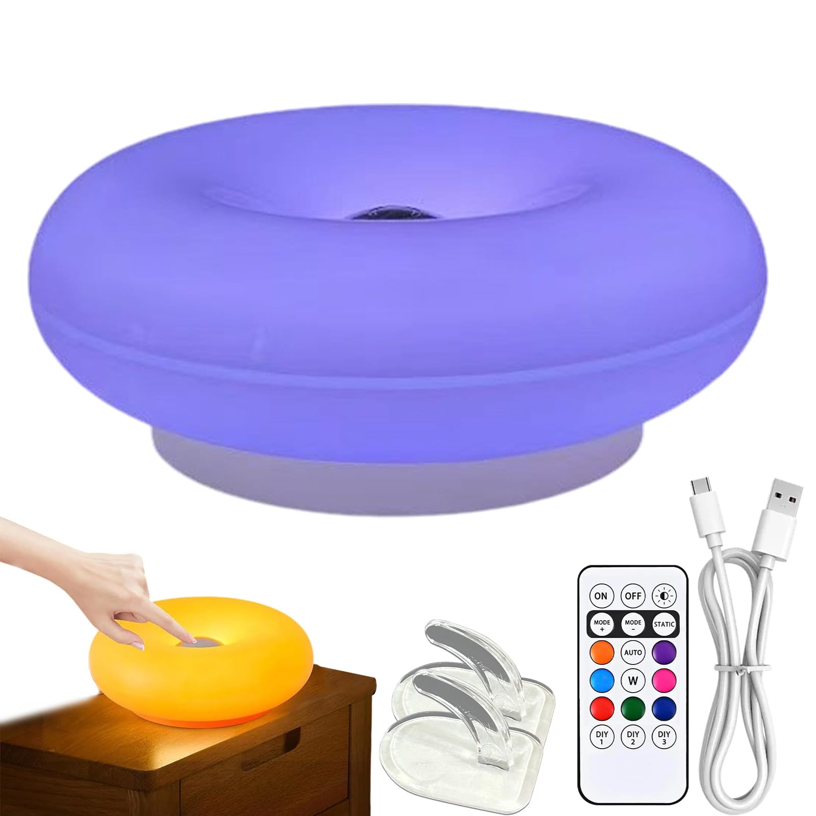 Orange Donut Ambient Lamp – Cozy Warm Glow Mood Light