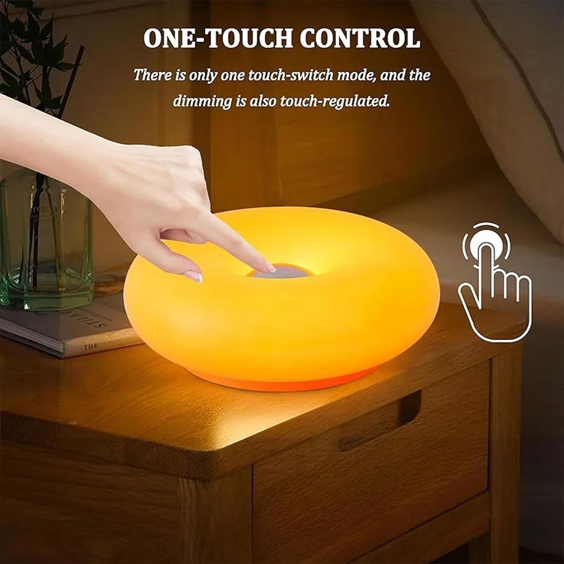 Orange Donut Ambient Lamp – Cozy Warm Glow Mood Light