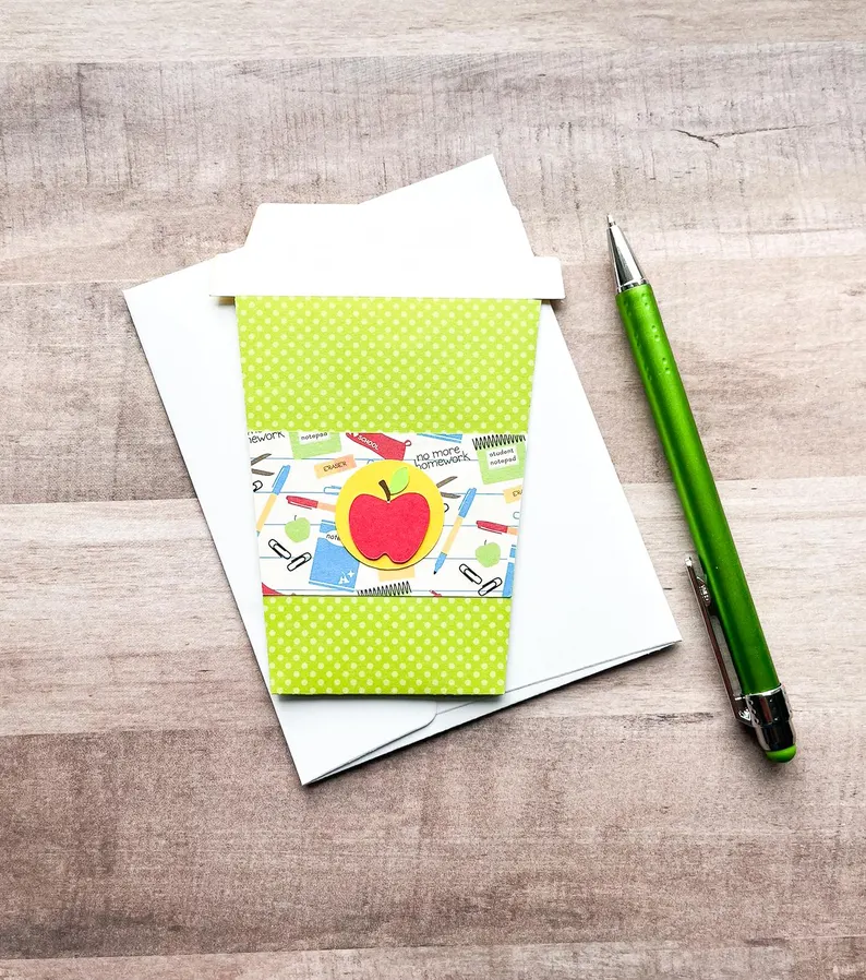 Back to School Gift Card Holder, Coffee Cup Gift Card Holder, First Day Of School Gift, Teacher Gift