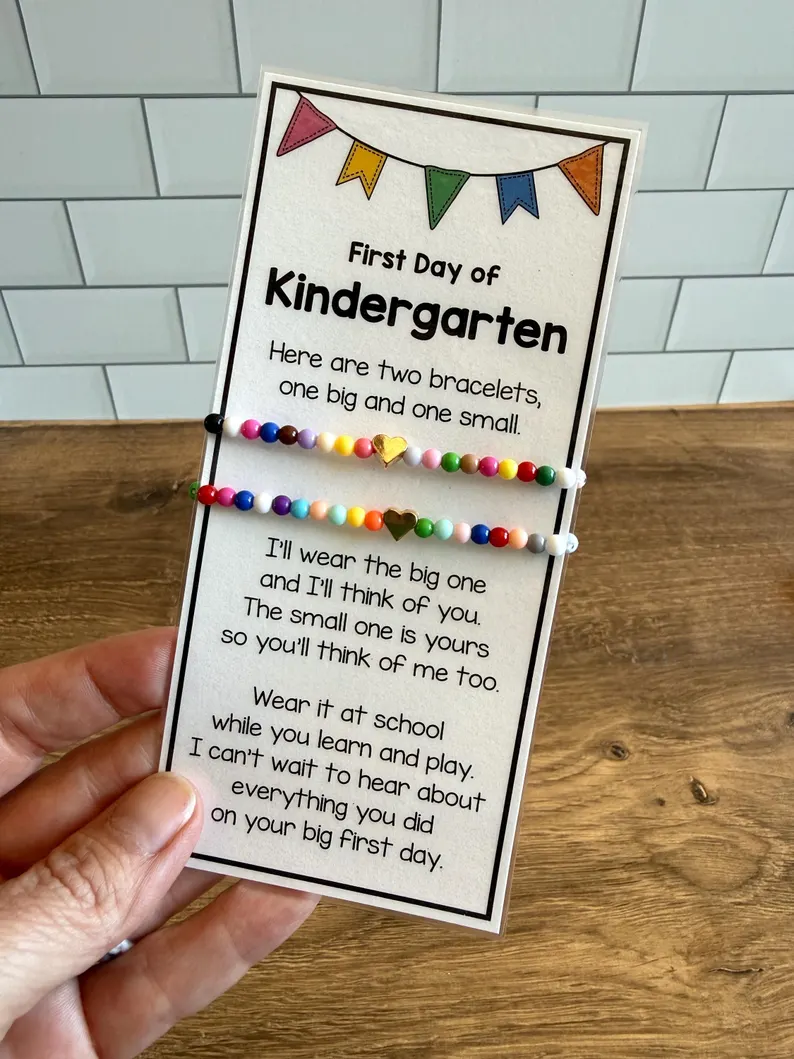 First Day of School Bracelets | Kids Keepsake Gift, Back to School Reminder